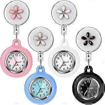 Vintage verpleegsterhorloge met lichtgevende wijzers en elastische siliconenband voor dames