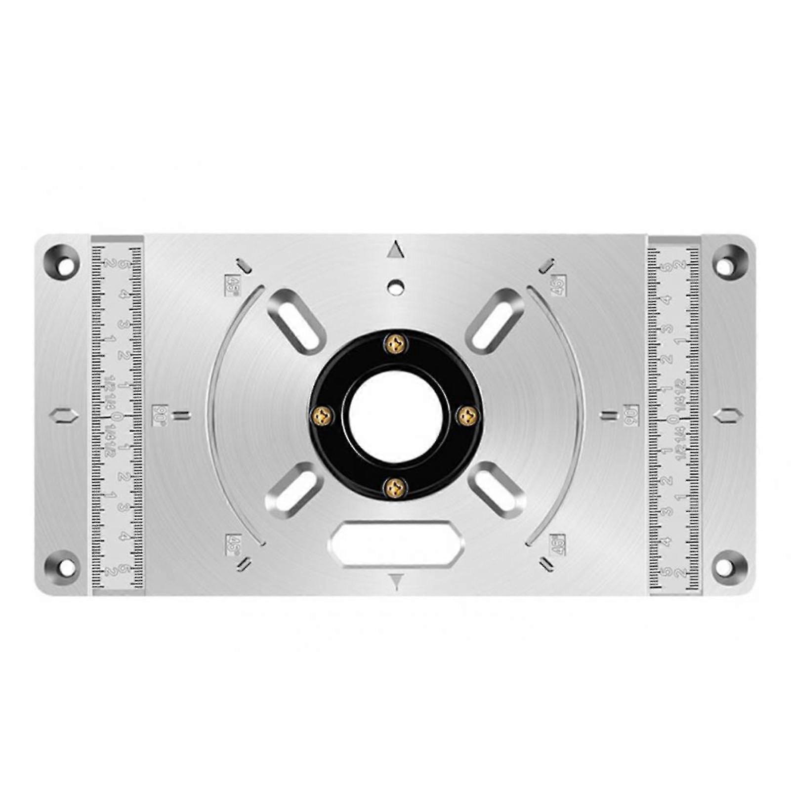Trimming Machine Flip Board Aluminum Alloy Woodworking Router Table Insert Plate for 45x55‑65x70mm Base Screw Spacing