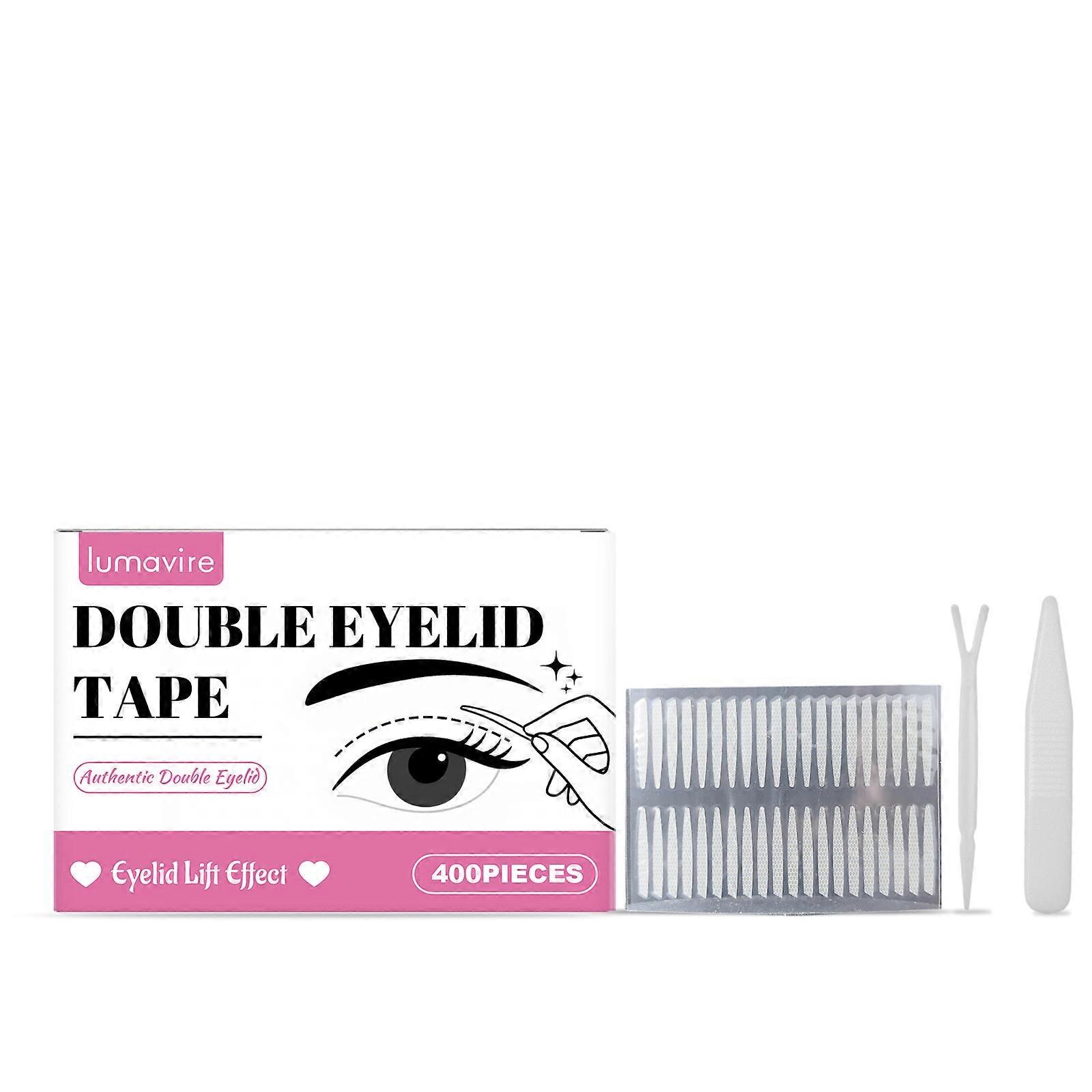 Lumavire Long-Lasting Setting Double Eyelid Stickers, Invisible, Breathable, Glue-Free Setting Big Eye Scarless Double Eyelid Stickers