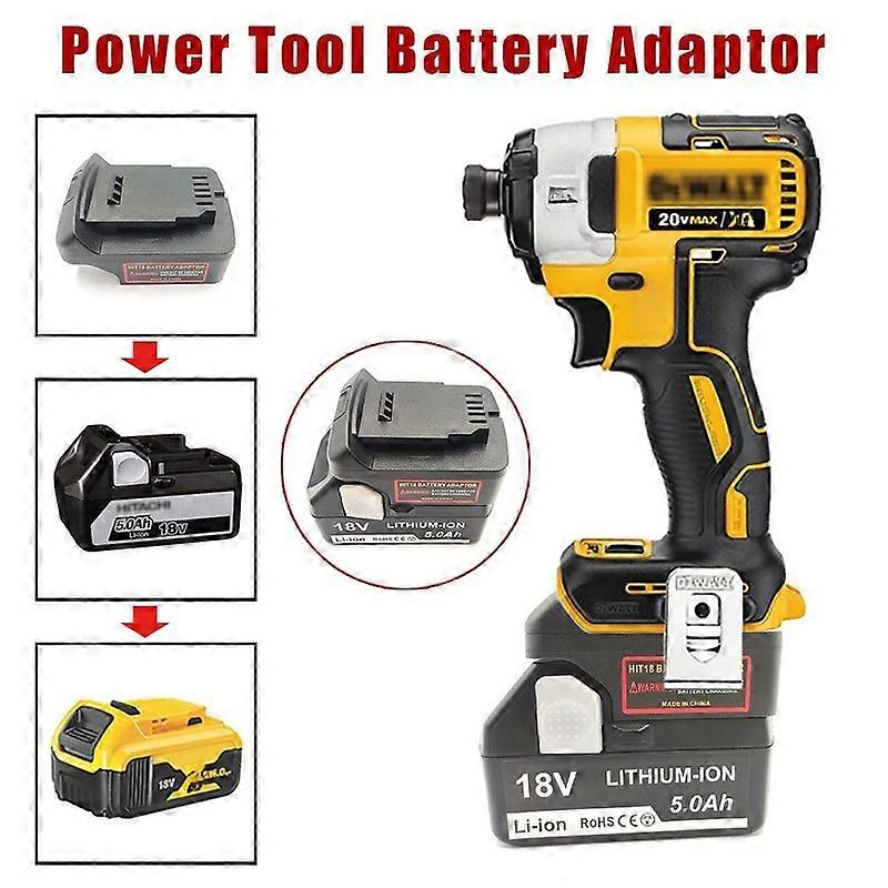 Battery Adapter for Hitachi 18V Li-Ion Battery Convert to for Dewalt 18/20V Tool