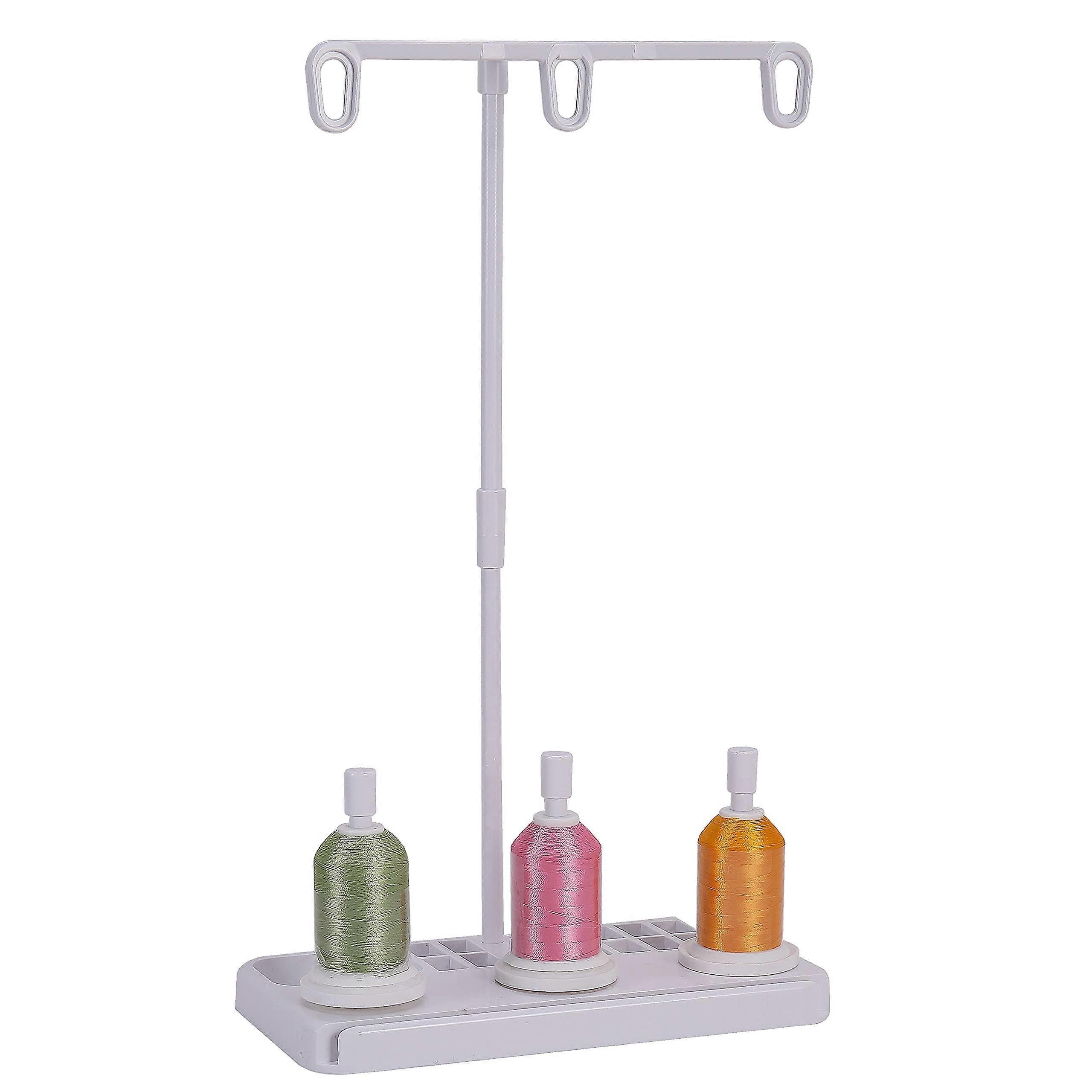 Embroidery Thread Spool Holder Stand ThreeSpool For Sewing Machines White Or Pink Sewing Machine Accessories