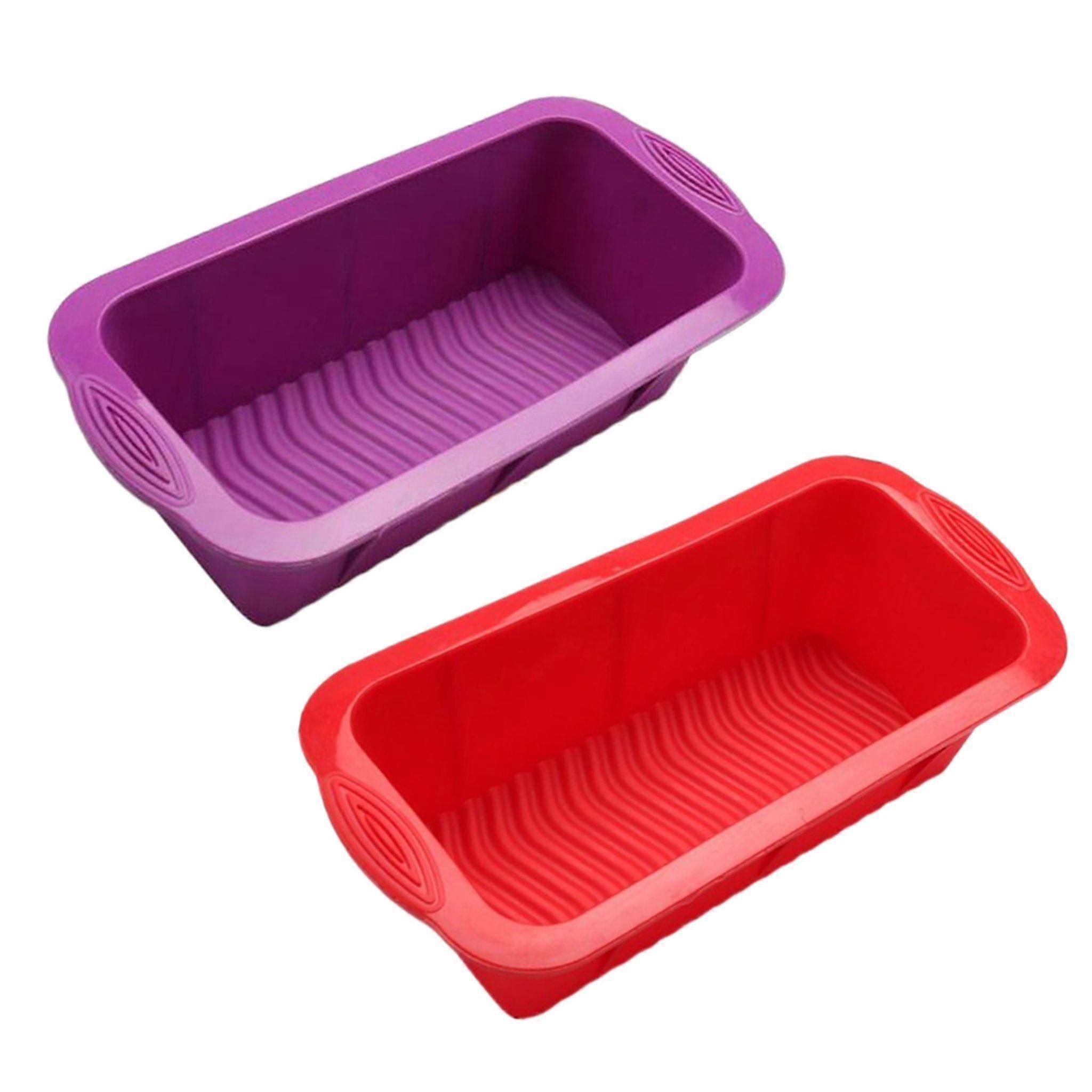 2-Pack Rectangular Silicone Molds for Toast and Cakes