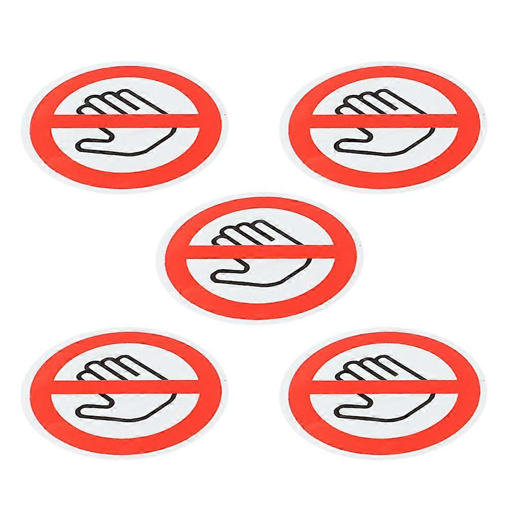 Do Not Touch Sign Adhesive Safety Decal for Warning with 5 Sheets