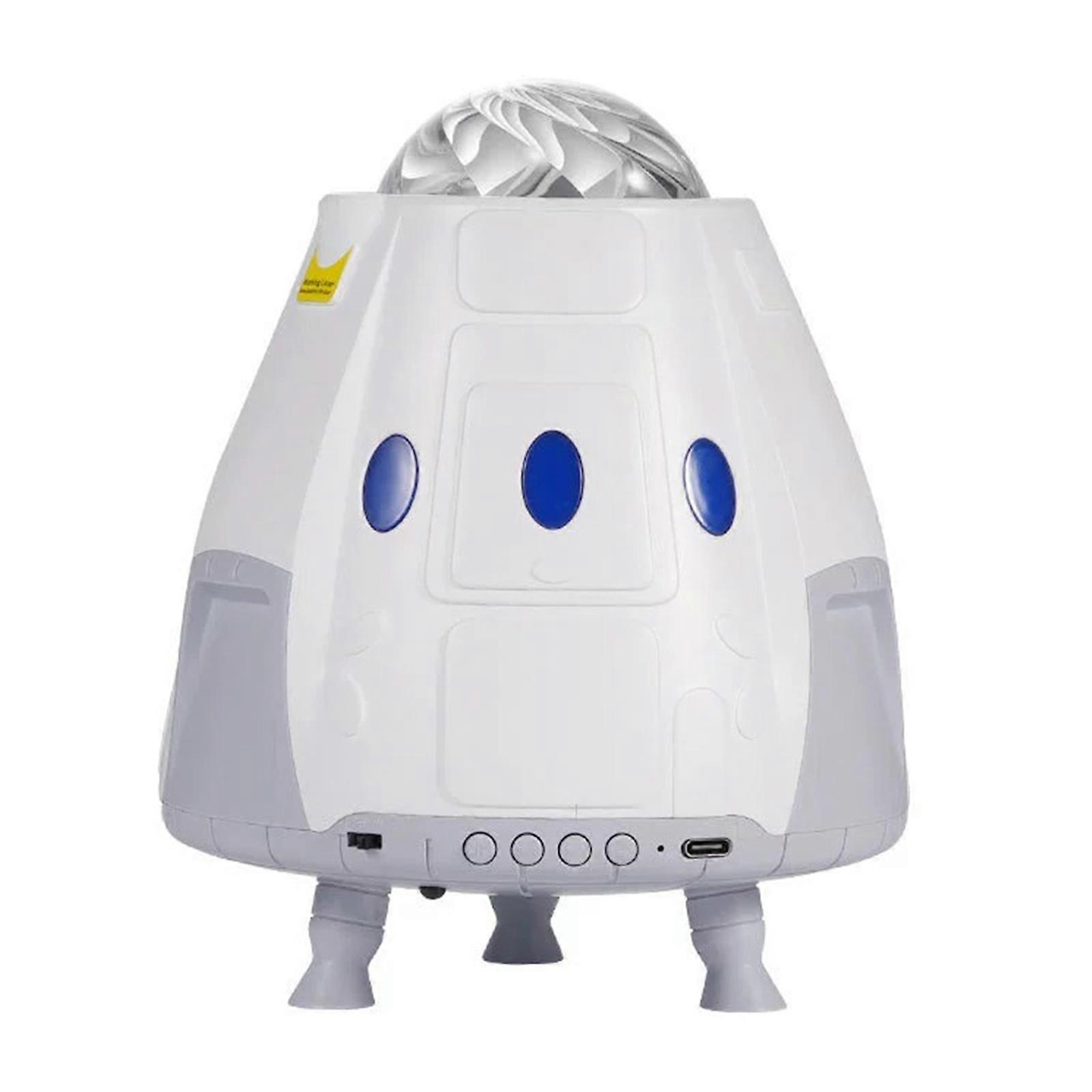 Small Starry Projector with Bluetooth-compatible Speaker & Remote Controlled Effects Simple Operate for Bedroom Cinema  space white