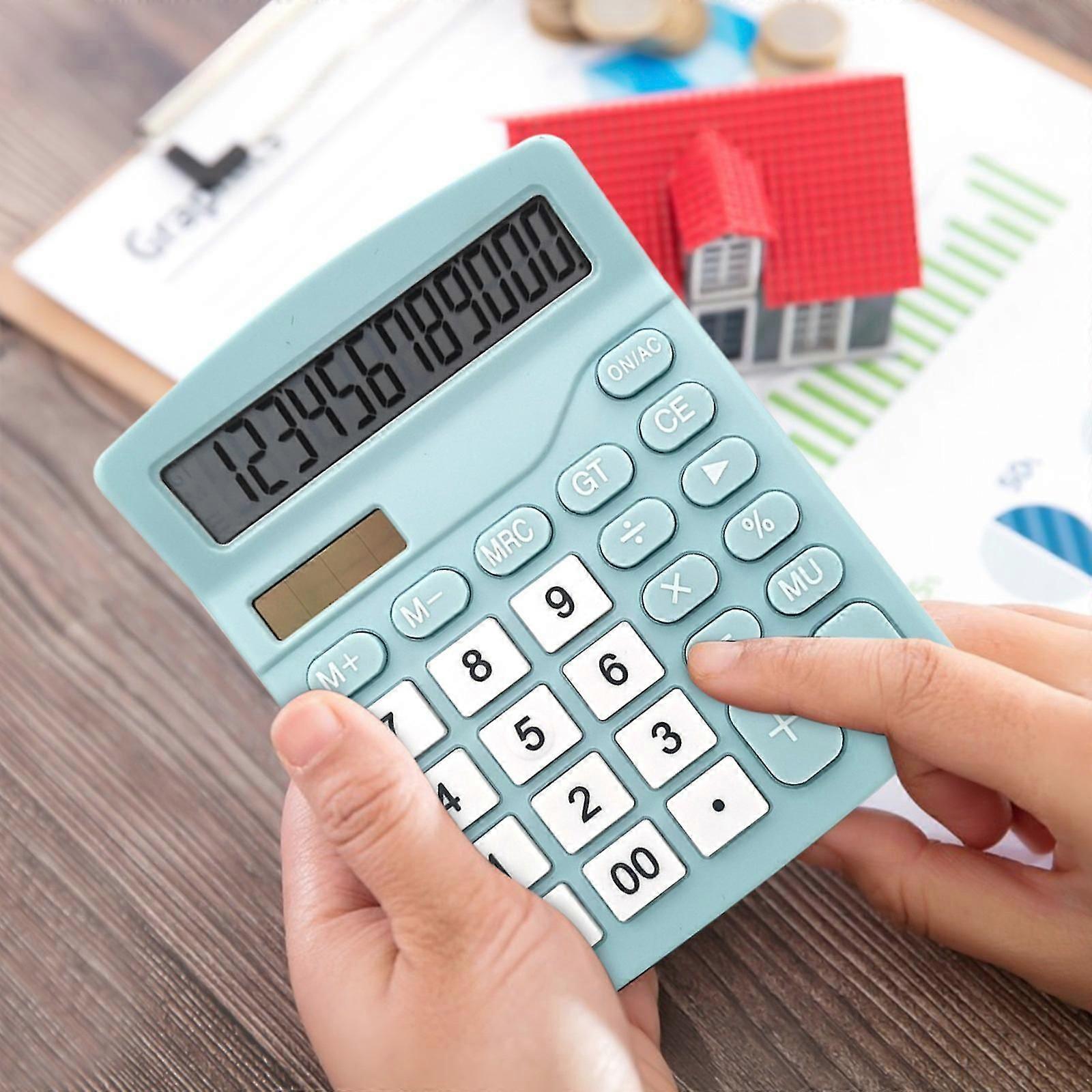 Calculator Dual-power Handheld Desk Calculator With 12 Digit Large Lcd Display For Students Kids