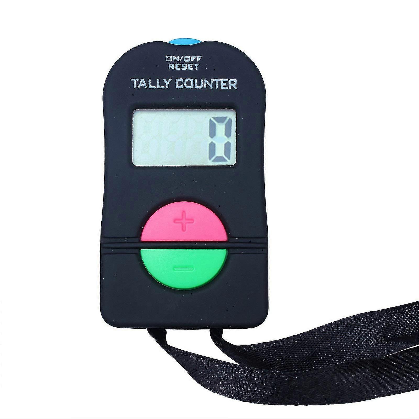 Clicker Electronic Counter, Digital Hand Tally Counter Electronic Manual Clicker With Lanyard Add Subtract Model