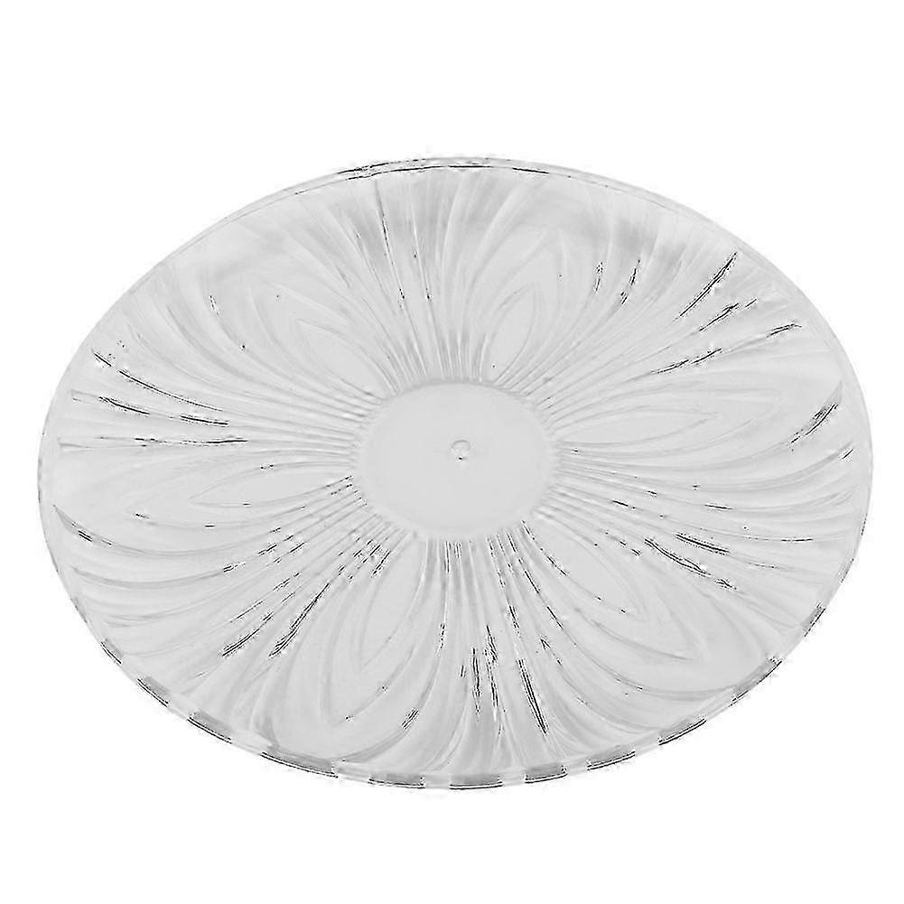 Transparent Multi-function Round Fruit Plate PC Cake Candies Snacks Dish Tableware Tray