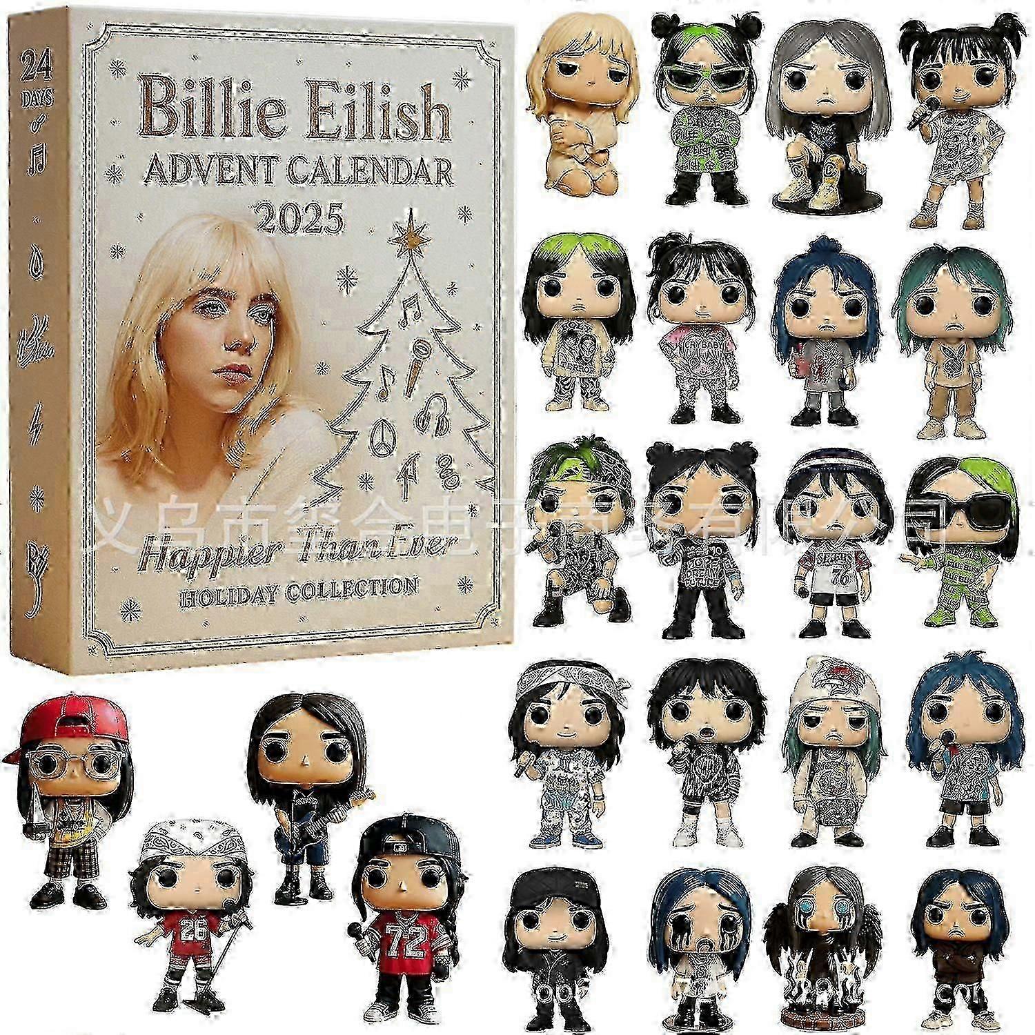 Νέο Ημερολόγιο Advent της Billie Eilish 2025, Ημερολόγιο Αντίστροφης Μέτρησης Χριστουγέννων, Δημιουργικό Κουτί Τυφλού Τυφλού