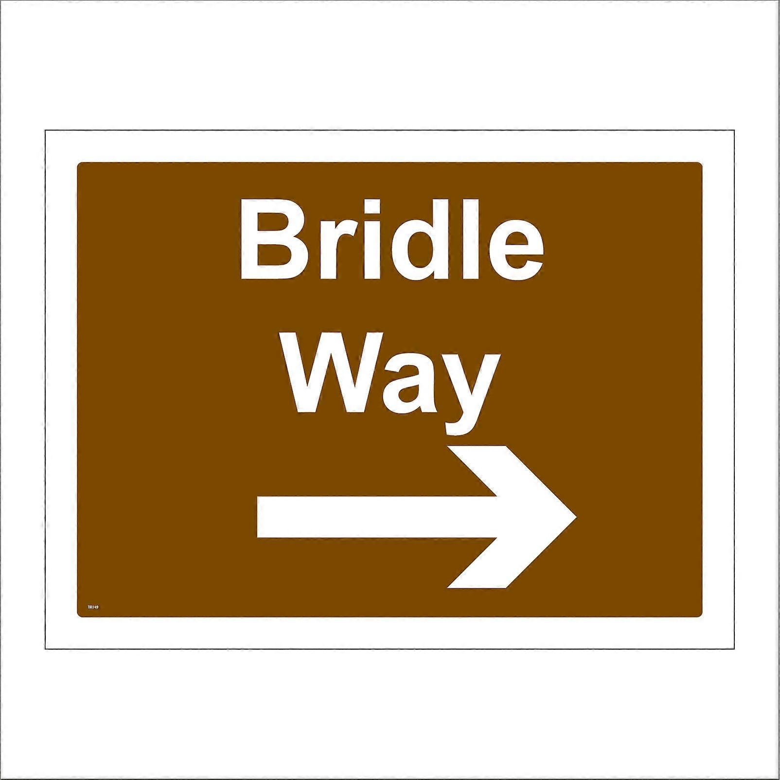 TR149 Bridle Way Right Sign with Arrow
