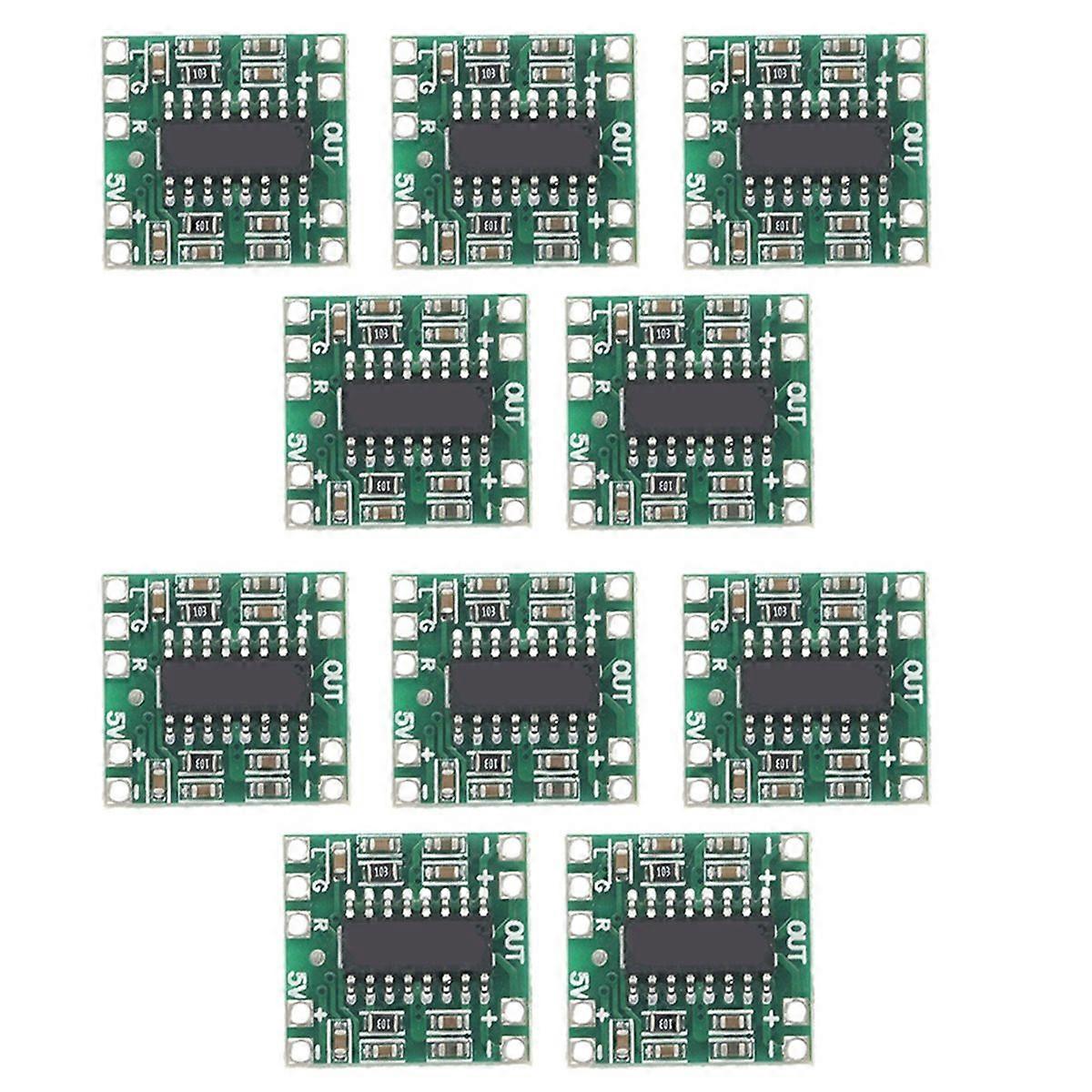 10Pcs PAM8403 Mini Digital Amplifier Board 2x3W Class D Efficiency 2.5V to 5V Power Range for DIY Au