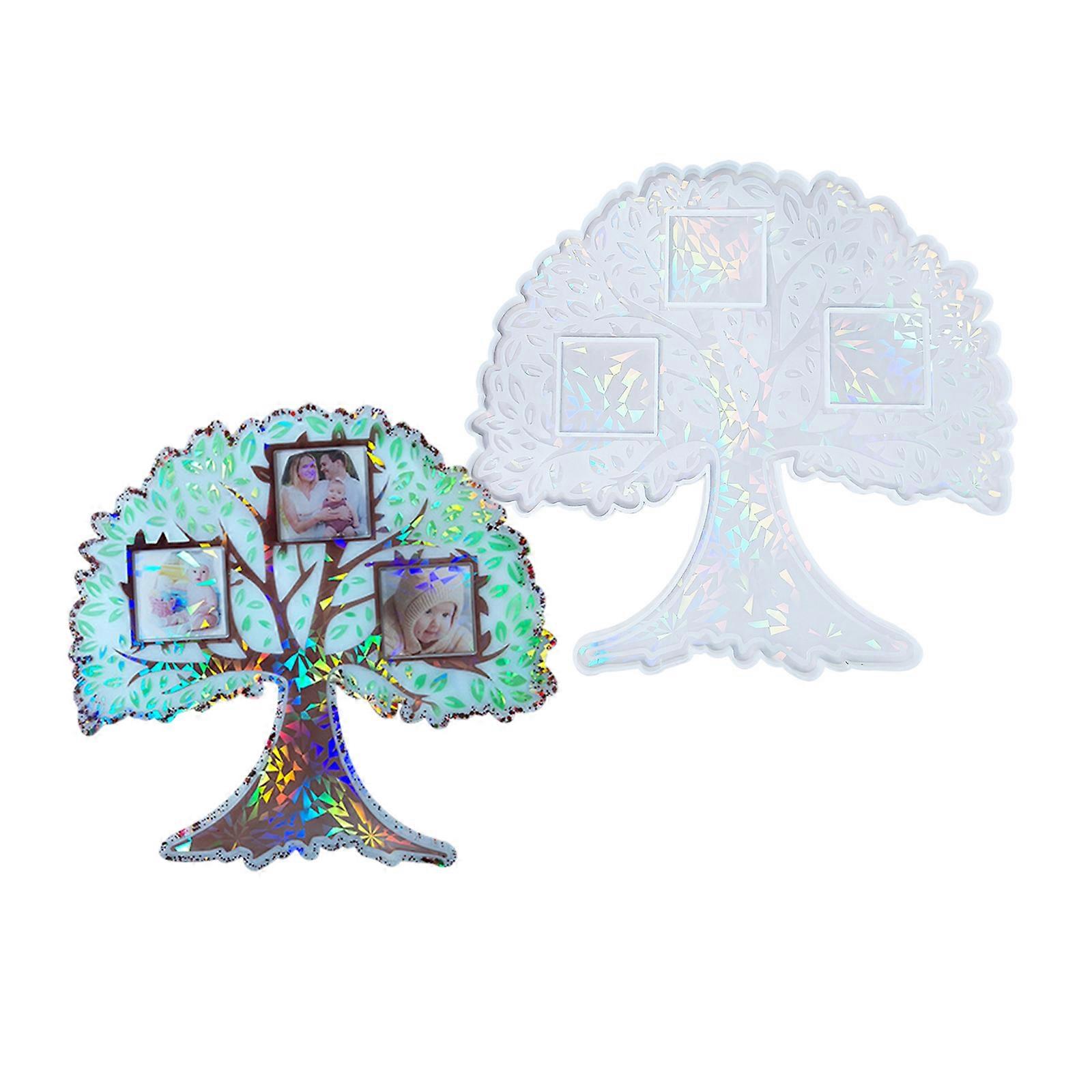 תבניות שרף למסגרת תמונה עובש סיליקון עץ גדול מסגרת תמונה יציקת אפוקסי עובש קיר קישוט שולחן עבודה DIY מלאכת יד שקוף