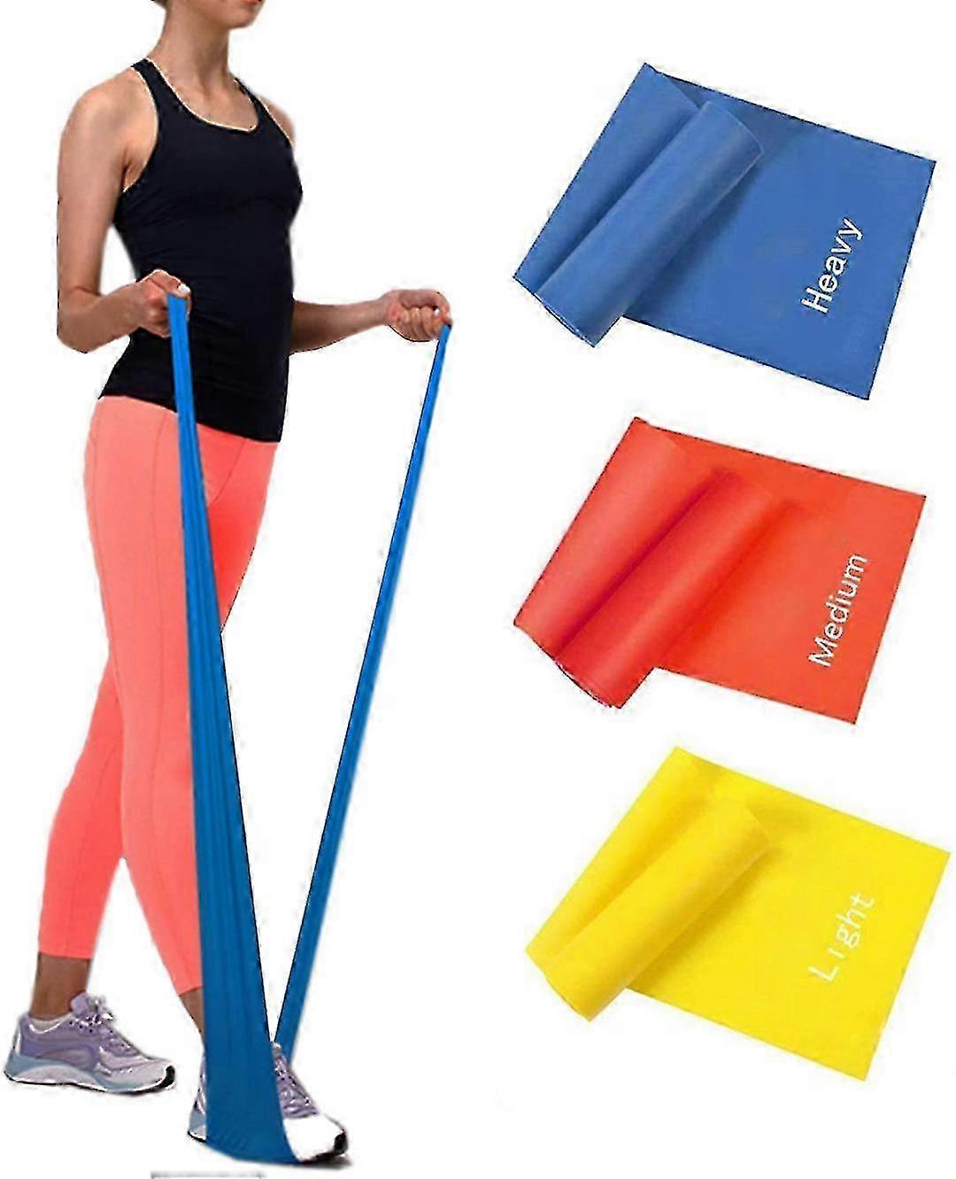 Exercise resistance bands for home training, 3-pack 120cm physiotherapy bands