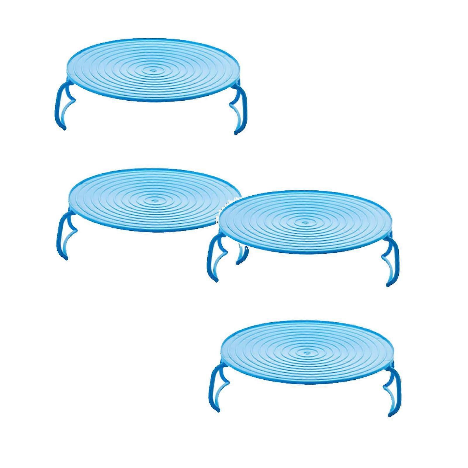 Xubond Shoe Rack for Closet 2 Pack, Microwave Folding Tray Stacker Compatible with Cooker, 2-Tier Plate Heater with Foldable Handles for Bowls, Cups