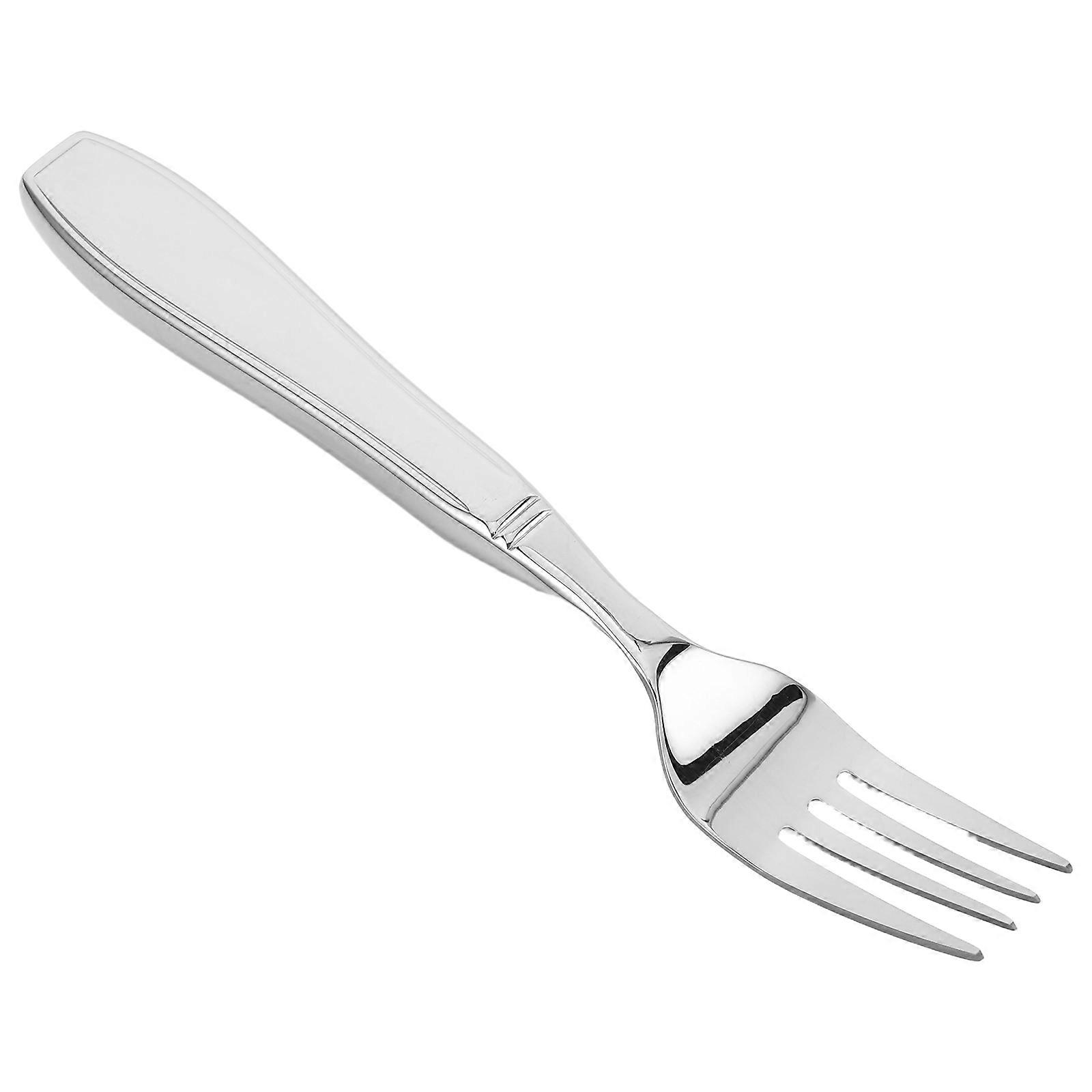 Self Feeding Utensil Adaptive Fork For Elderly Enhancing Joy Of Dining Sturdy Silver Material 1Set