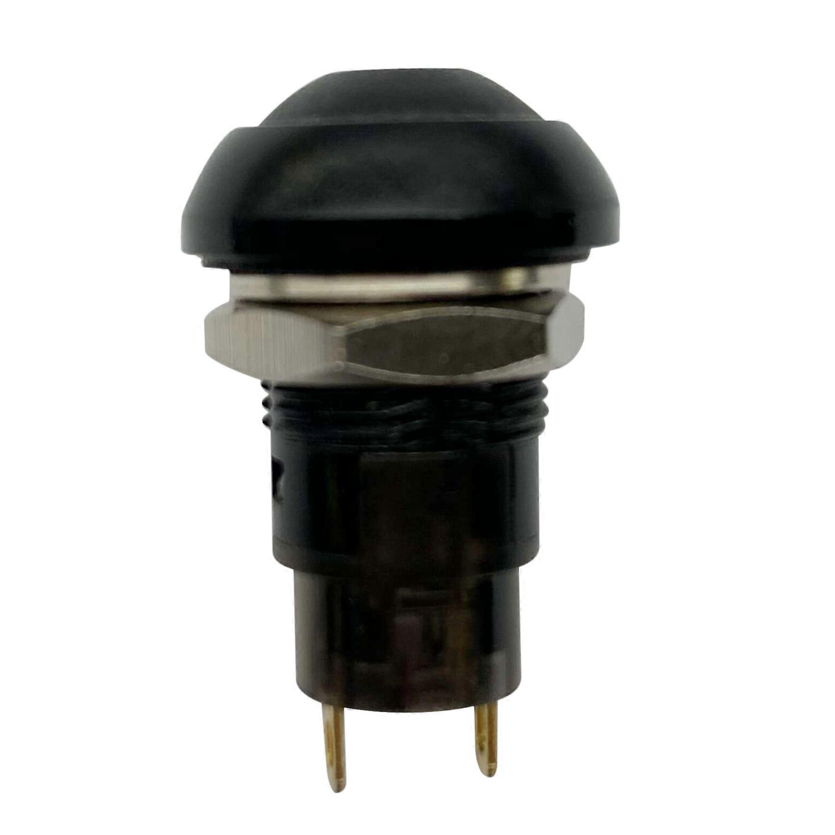 5X On-Off Latching Waterproof 12mm Push Button Switch SPST 2A IP67, Black