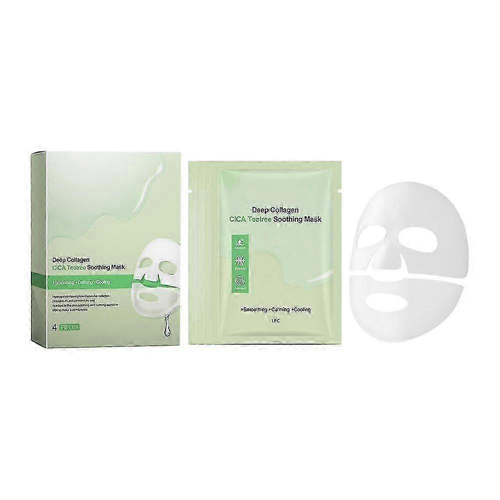 4-Piece Hydrating Facial Mask Set with Natural Plant Extract for Sensitive Skin Portable Individually Wrapped Essence Sheets