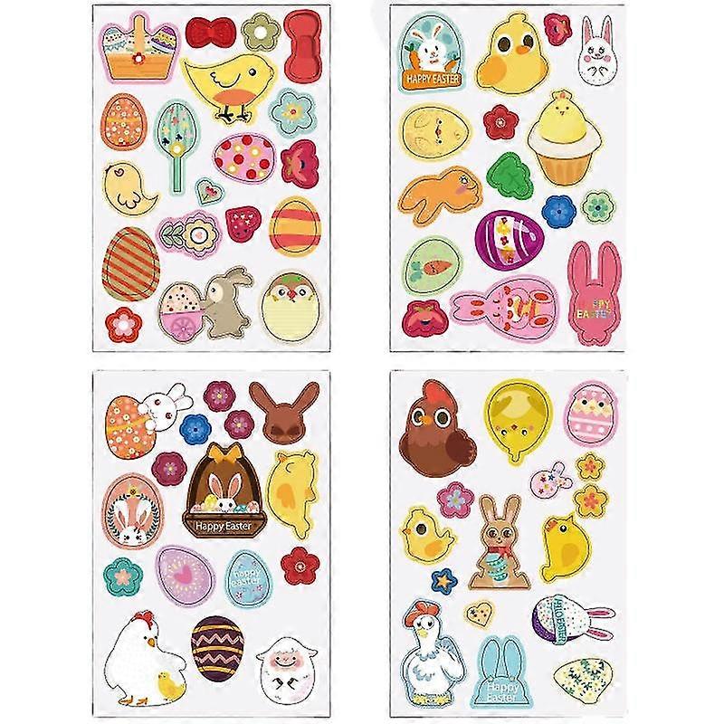 Spring Easter Envelope Decoration with Rabbit Chicken Egg Stickers