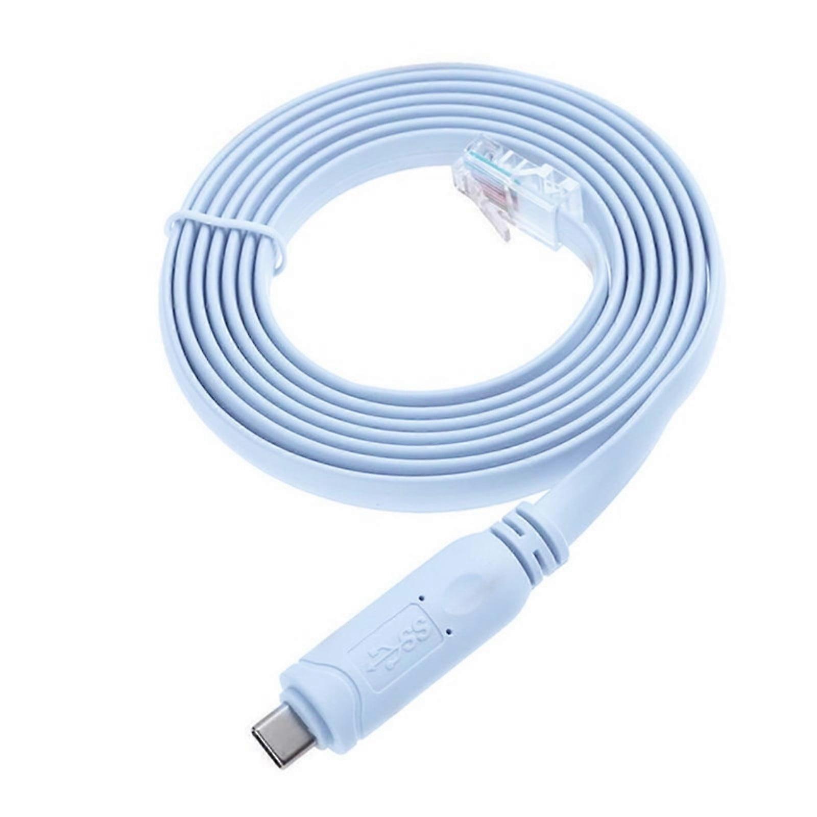 Penkiiy Type C to Ethernet Cable 5.9FT, Gigabit Network, Flat USB C to RJ45 LAN Cord, Directly Connected, for Smartphone, Laptop, PC