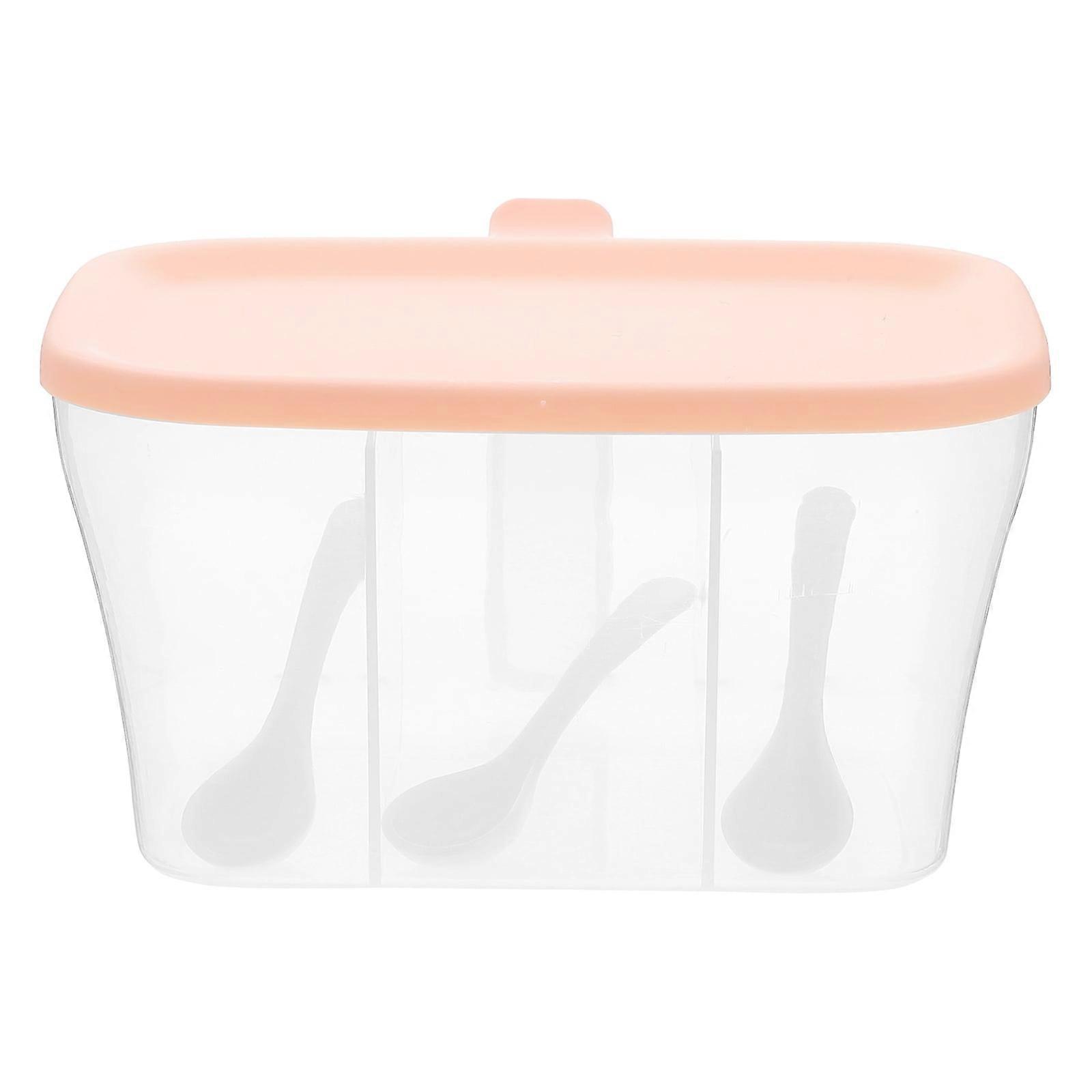 Compartment Seasoning Box Kitchen Condiment Container Transparent Spice Jar