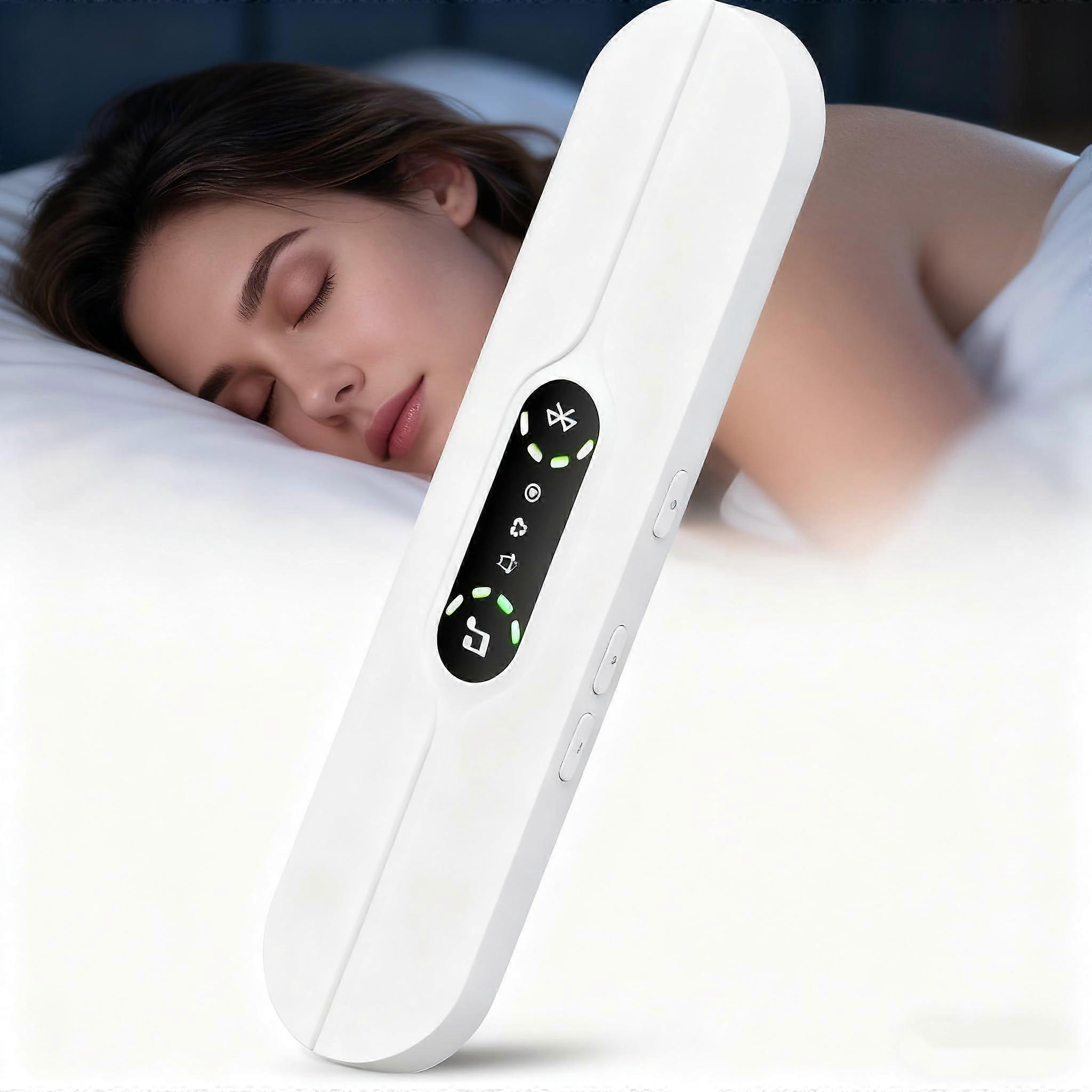 Personal Sleep Sound Speaker, Low-Volume Pillow Audio with Gentle White Noise & Bass, Bluetooth and TF Card Playback for Bedtime Relaxation, in White