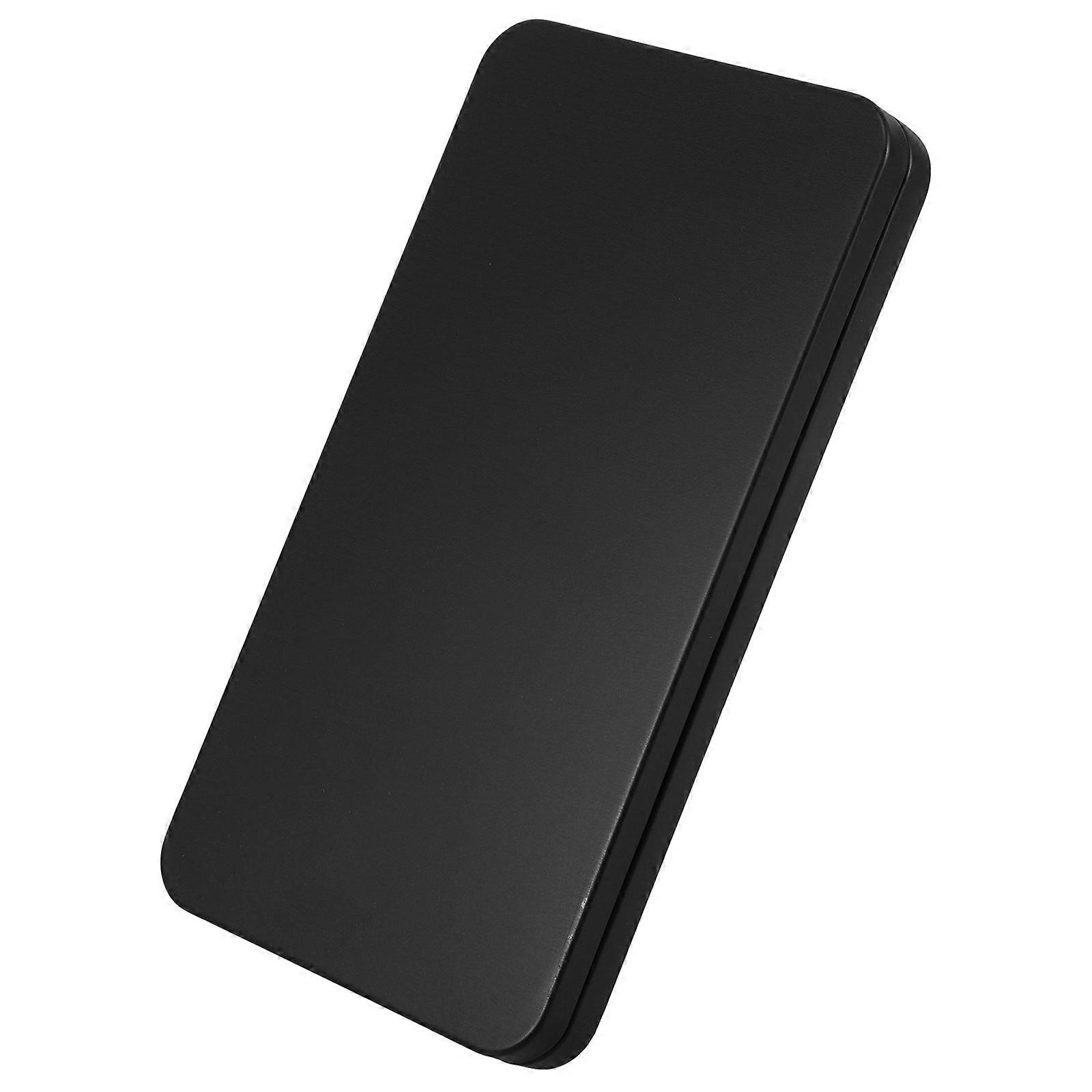 Black Iron Compact Cash Box with Lid for Home Use and Lightweight Storage Solution