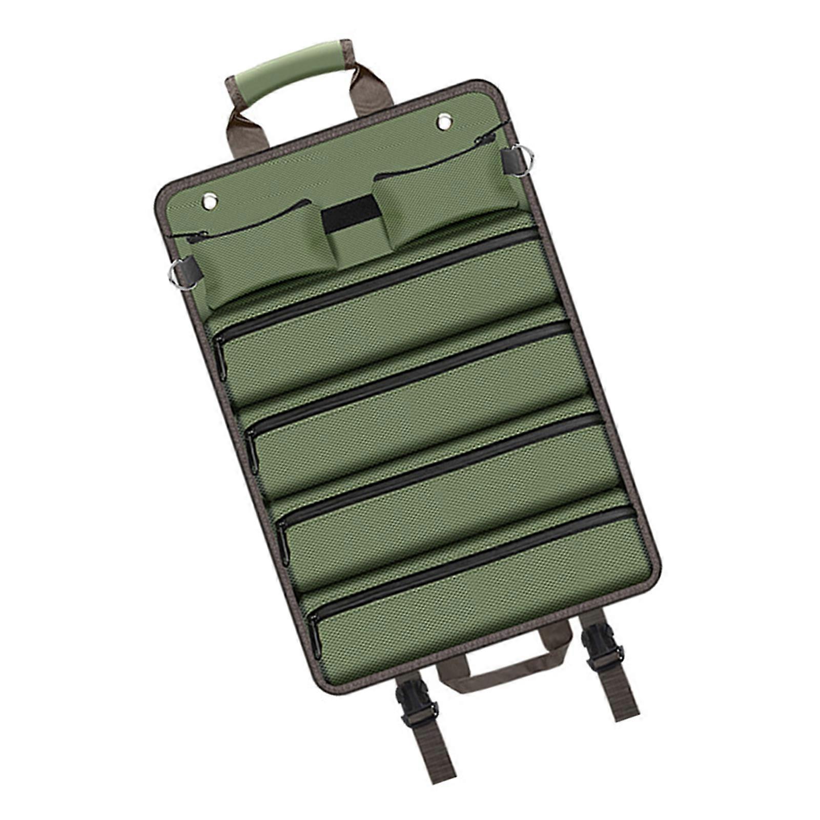 Durability Waterproof Electrician Tool Organizer Roll Up Tool Bag Lightweight Multiple Pockets For Outdoor Workshop Use Multicolor