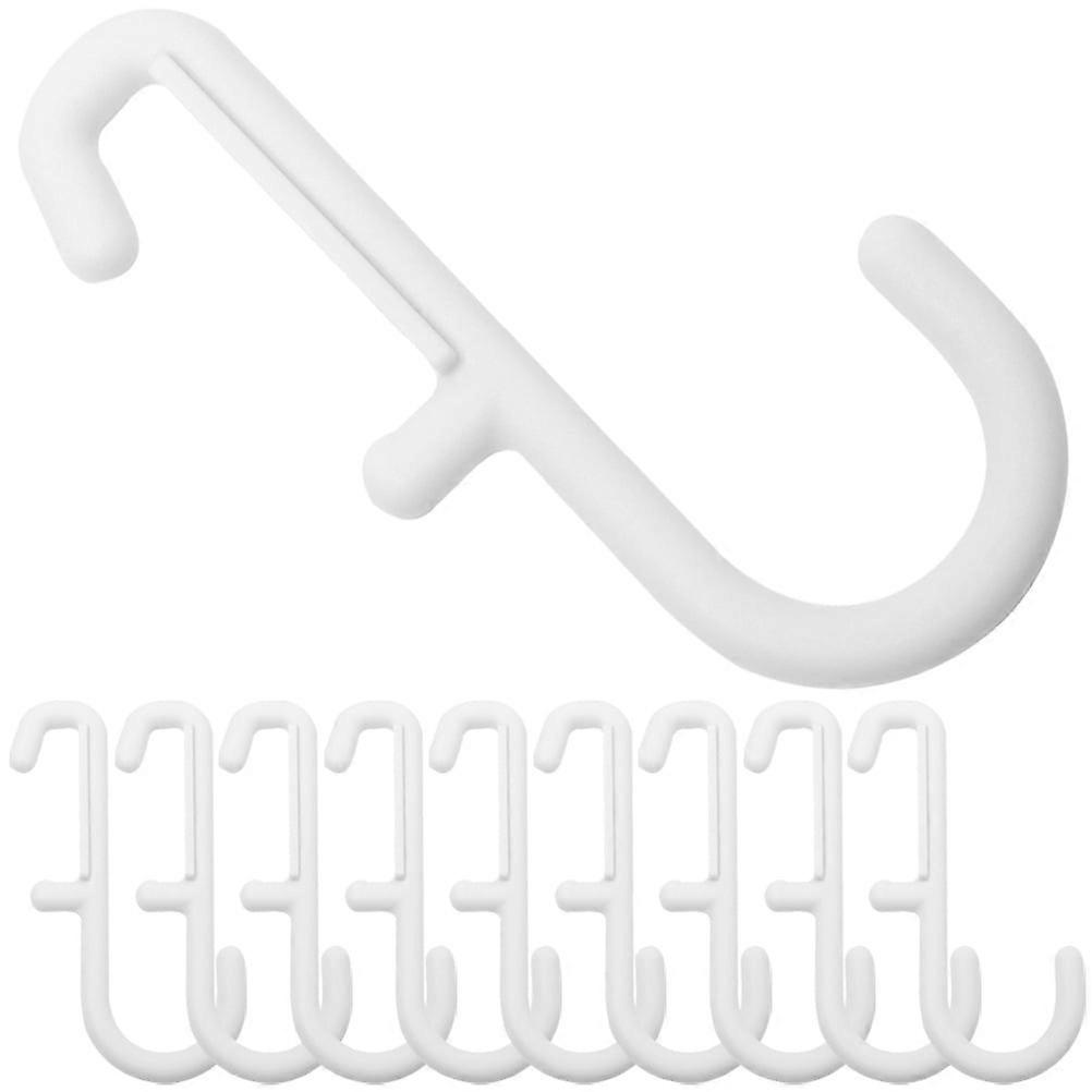 Peg Board Hooks for Hanging Pegboards Locking Display Tool Plastic White 10 Pcs