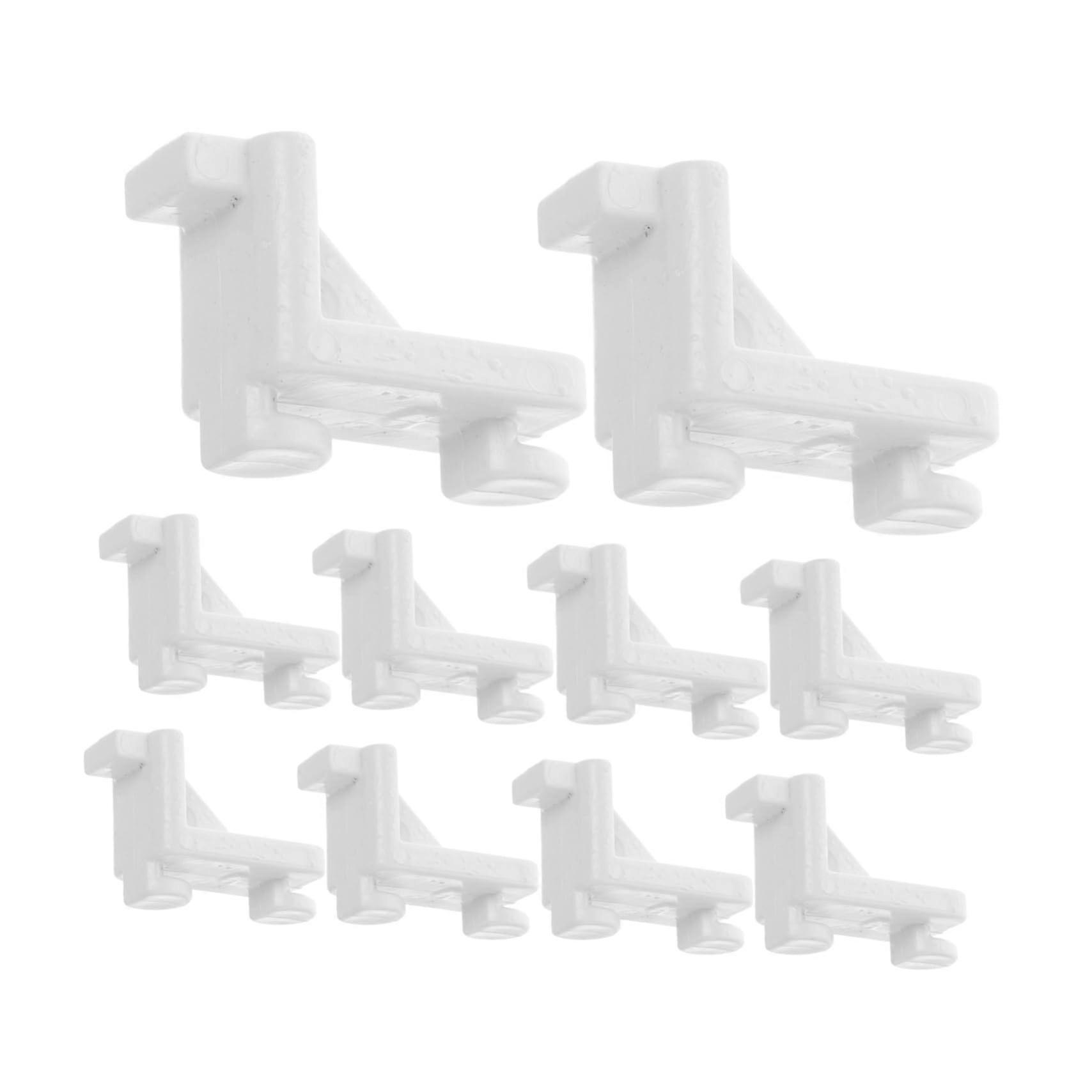10pcs Adjustable Refrigerator Shelf Clips and Freezer Brackets, Durable Plastic Shelf Locks