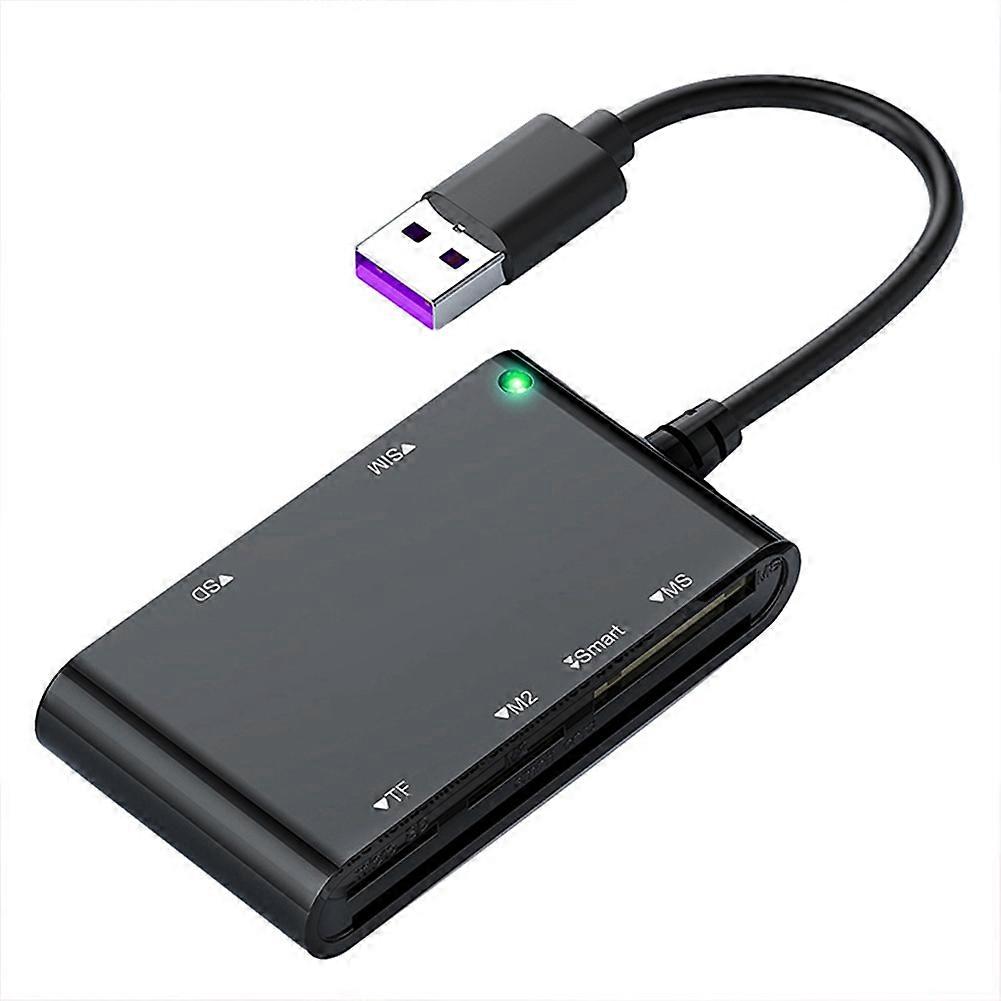 USB 3.0 Multi Card Reader 6 in 1 Smart/MS/M2/TF/SIM/SD Picture Card Reader USB3.0 Card Reader