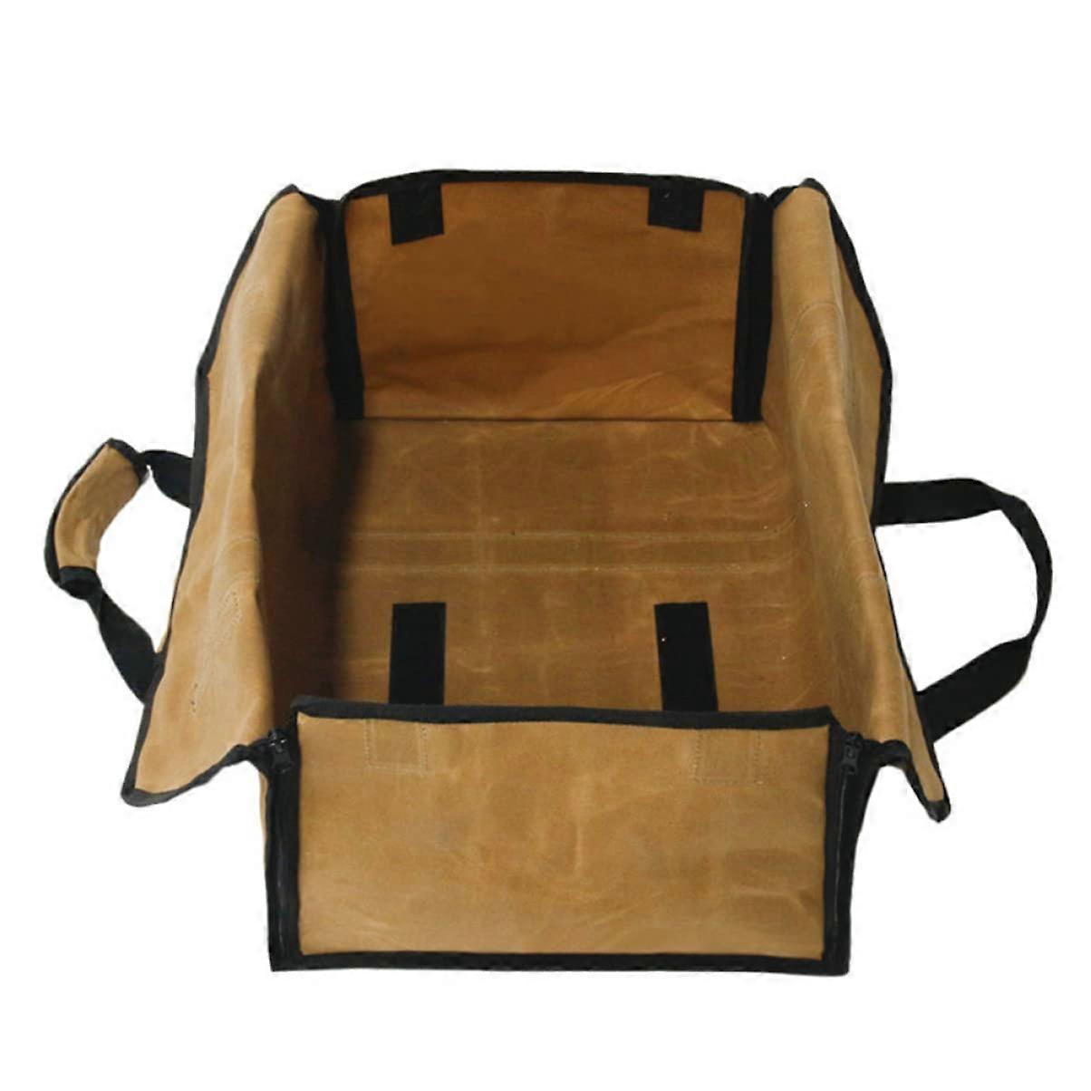 Firewood Carrier Waxed Canvas Log Tote Bag with Large Capacity and ScratchResistant Handles