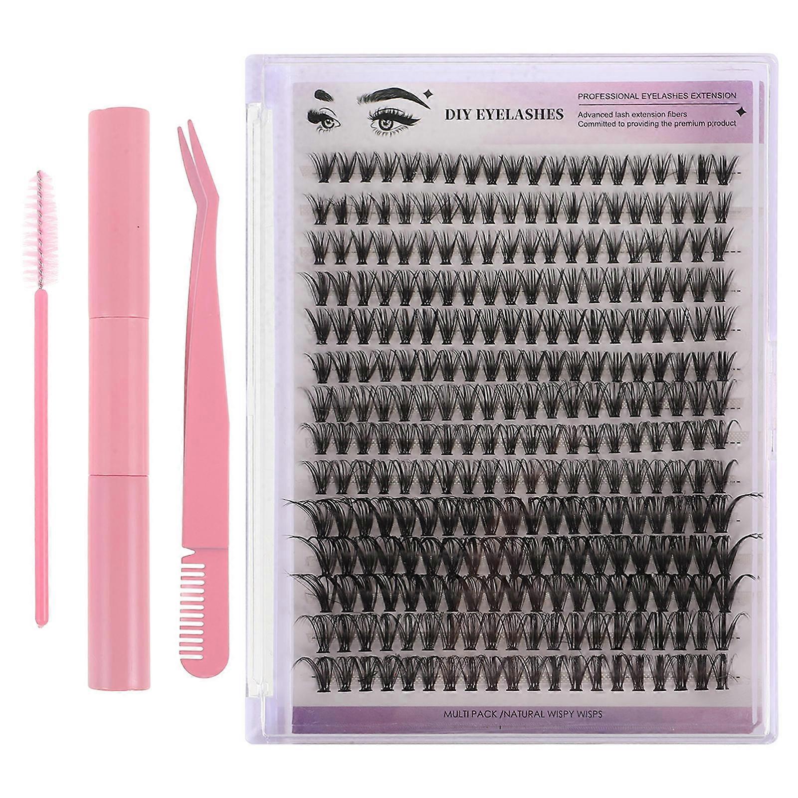 Individual Eyelashes DIY Eyelash Kits for Eyelash Extensions 1Sets Pink