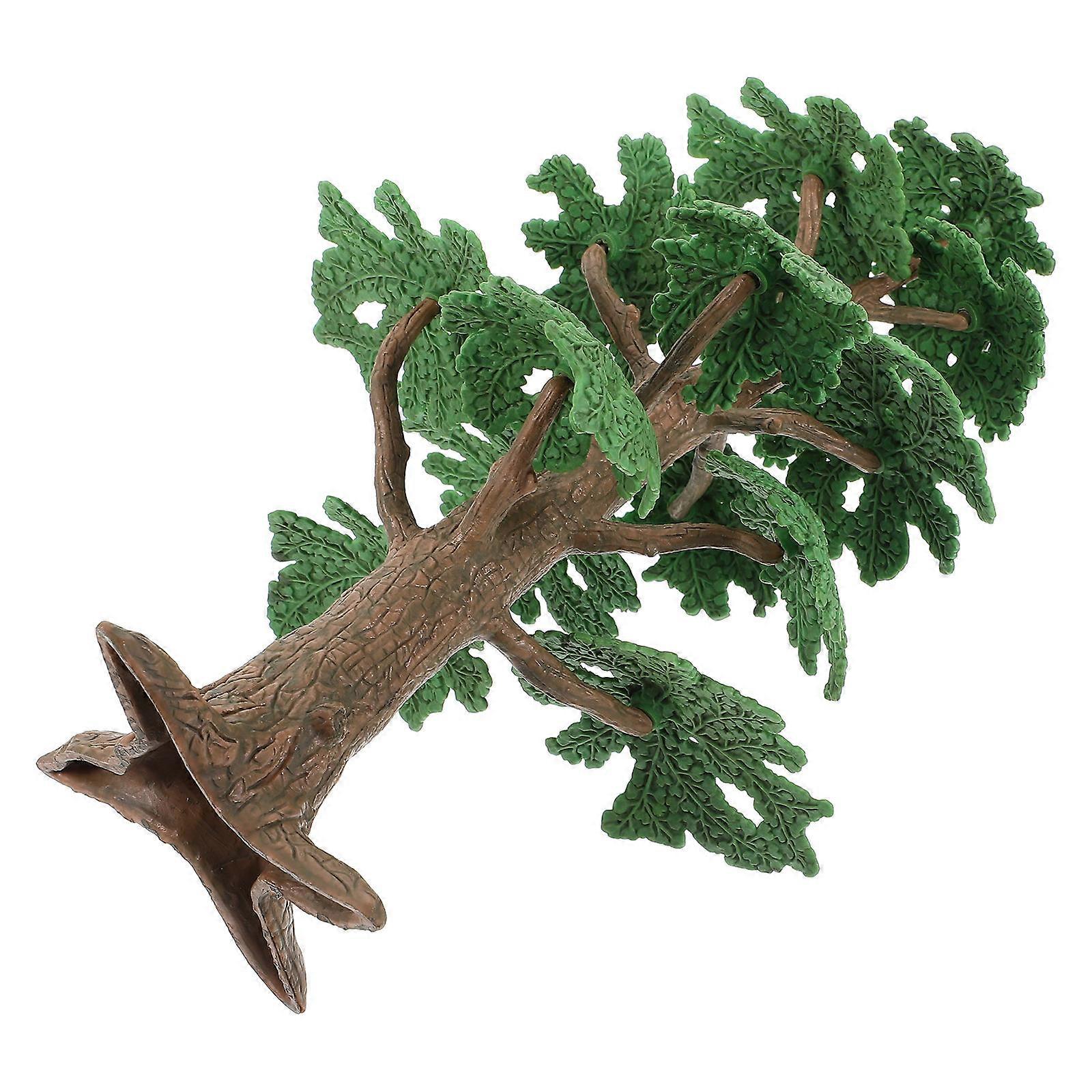 Realistic Miniature Tree Model For Sand Table Decor And Creative DIY Beautification In Green 2Pcs