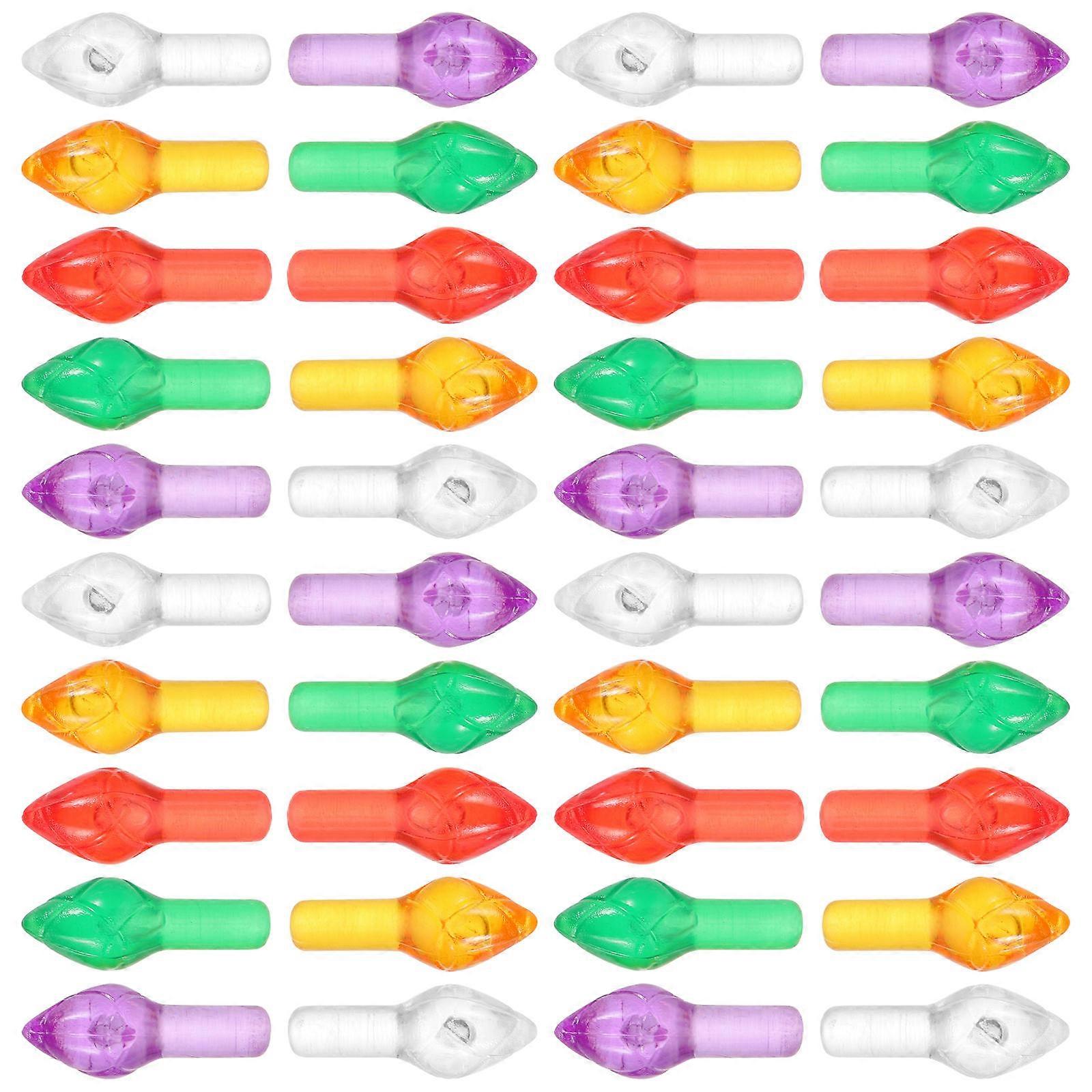 Assorted Color Ceramic Christmas Tree Lights for Plastic Twist Bulb Replacement 100Pcs