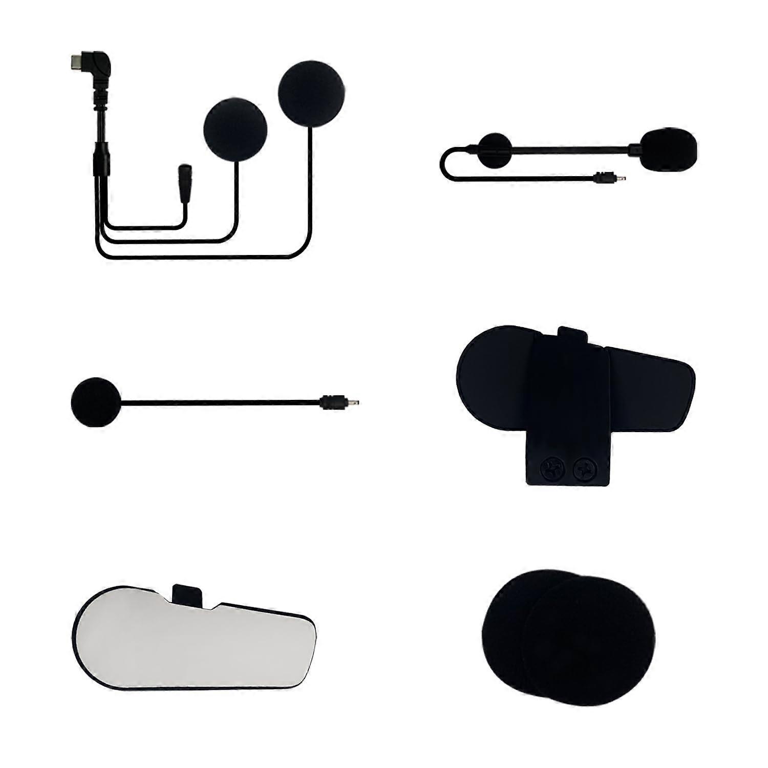 Motorcycle Bluetooth Headset with Noise Reduction Boom Mic, TypeC for TKX4 X4SC, Mount