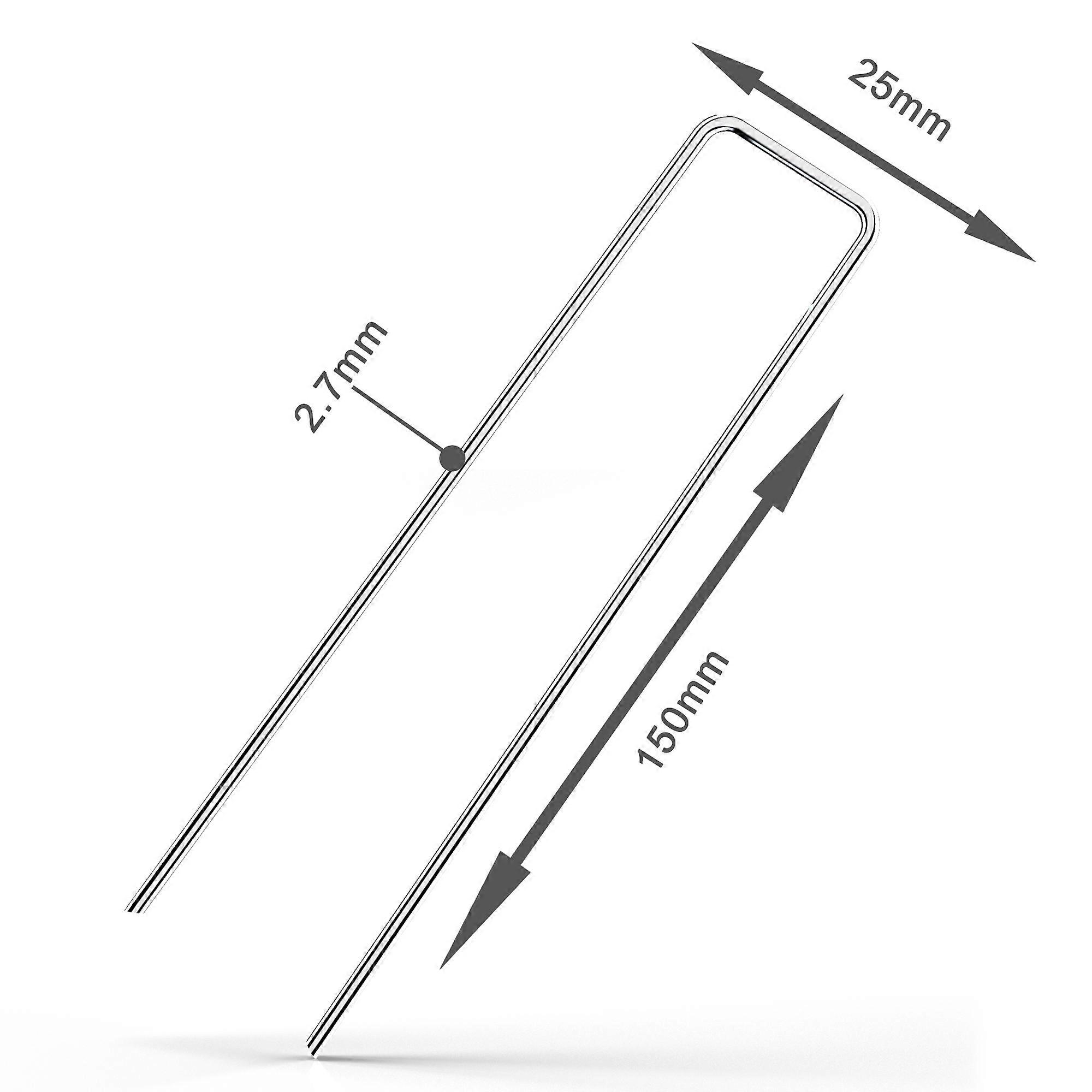 Ground anchor 150 x 25 x 2.7 mm made of galvanized steel Stainless steel - weed fleece fastening