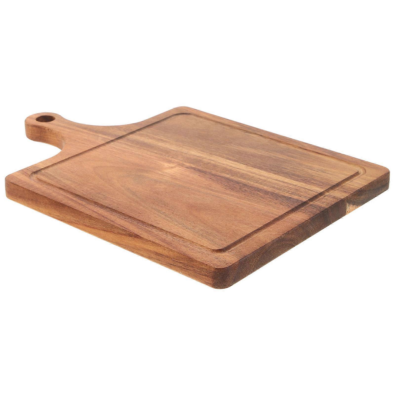 Wood Cutting Board with Handle for Kitchen 2Pcs Multipurpose Tray