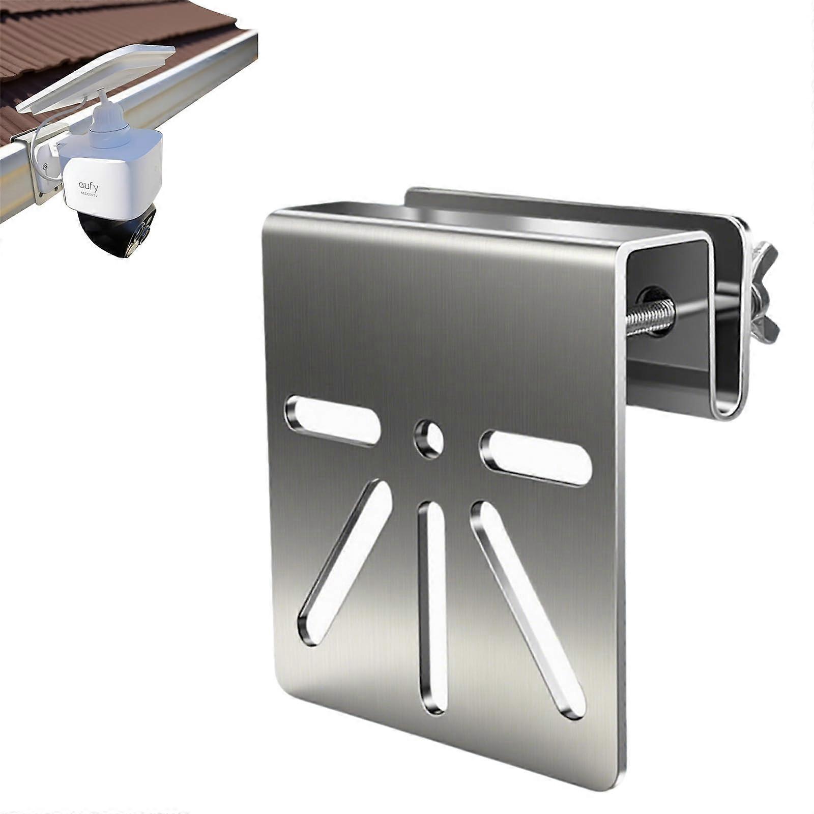Security Camera Gutter Mount for Eufy Solocam S340 E30, Rustproof Stainless Steel Outdoor Bracket