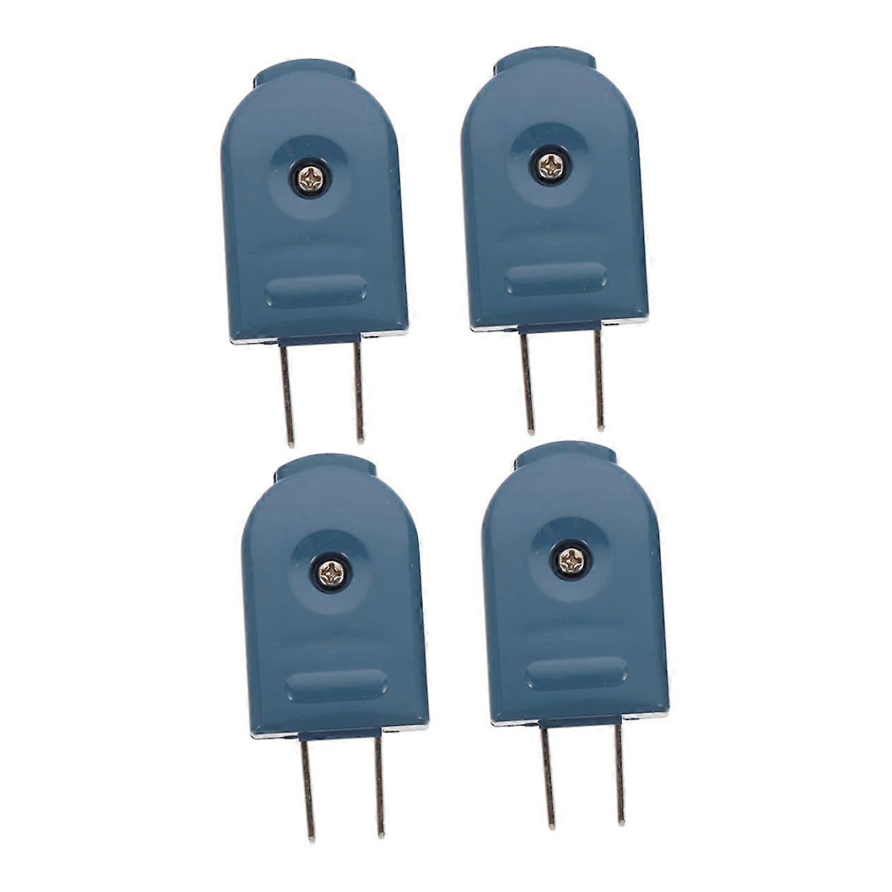 4Pcs Electric Plug Replacement with Secure Grounding, Rotatable US Standard 3 Prong 125V 10A