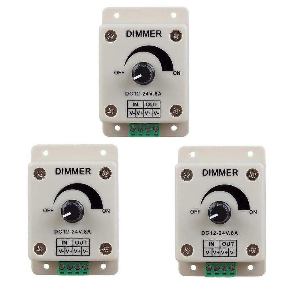 LED Dimmer Switch 1224V 8A PWM Controller Single Channel 0100% for LED Strip Lights
