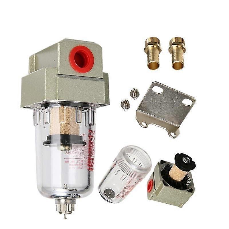 AF200002 1/4 Inch Air Compressor Filter Regulator Lubricator Combo Oil Water Separator