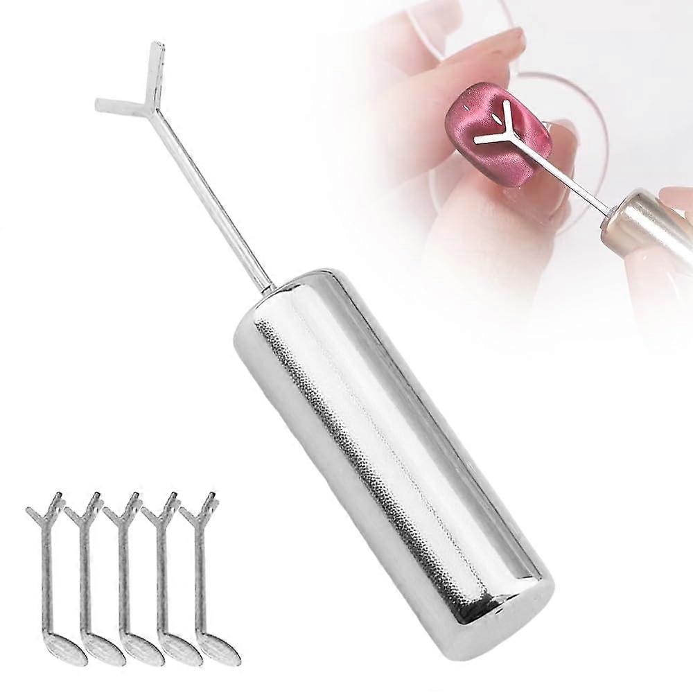 Heart Shaped Cat Eye Nail Magnet Tool with Precise Pattern Alignment for DIY Manicure 1pcs