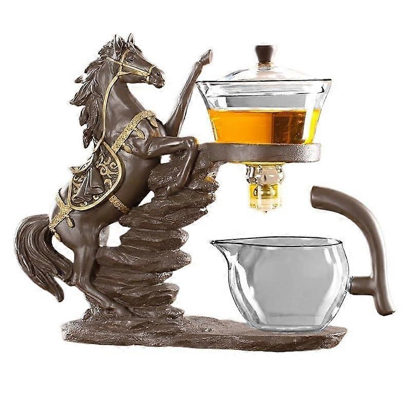 Elegant Multicolored Tea Set with Instant Water Discharge and Easy Clean Teapot for Home Office