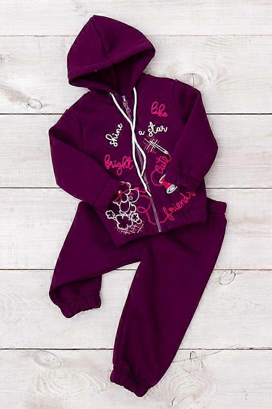 Girls’ Fleece Set – Soft Triple Knit with Brushed Inside, Hood & Zipper, Winter,  HC 5066-025-33-5