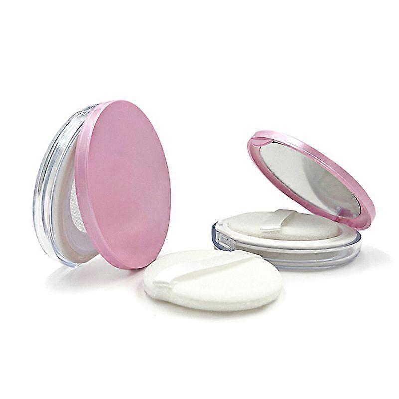 Portable Empty Cosmetic Sifter Loose Jar Container Puff Box Case With Mirror