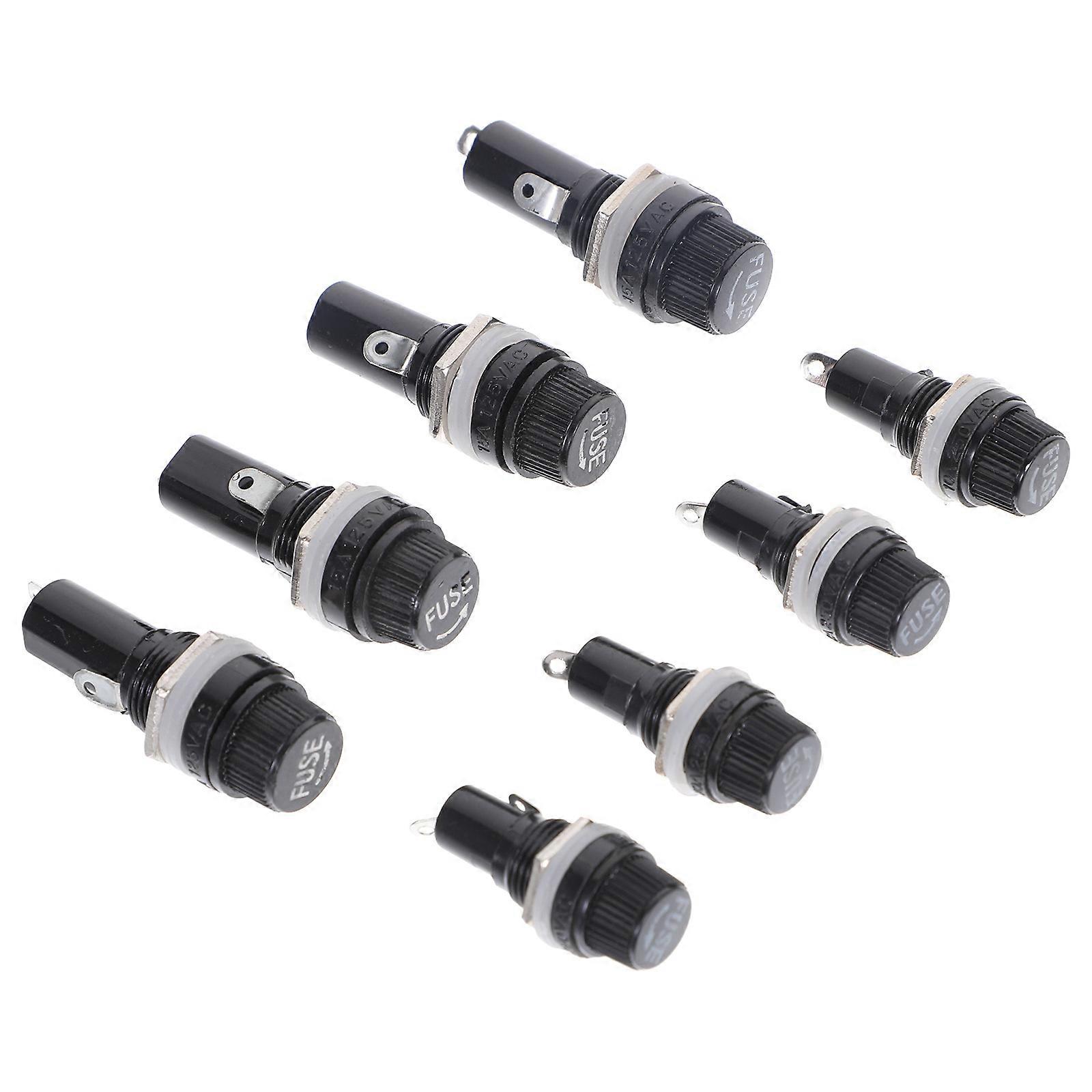 Durable Black 12V Fuse Holder Socket for Car Use Panel Mount with Easy Installation  16pcs