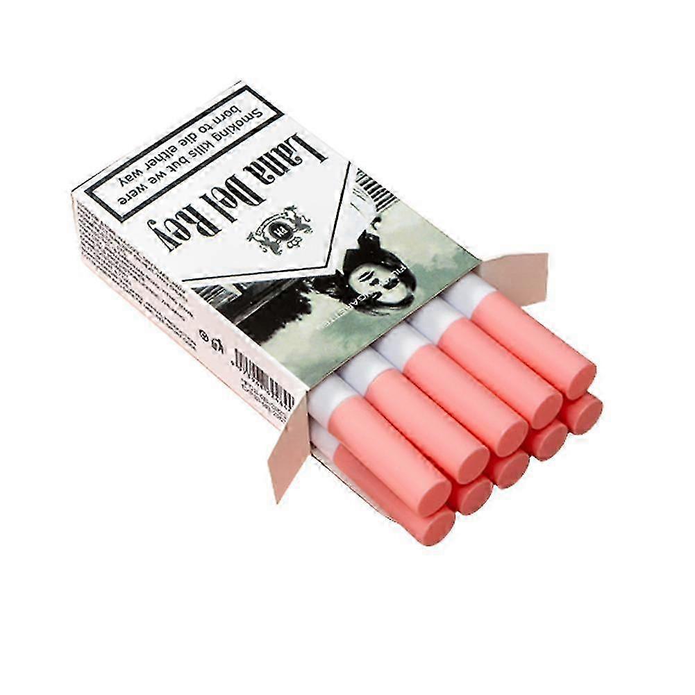 Creative Cigarette Lipstick 10-piece Set Long Lasting Bright Color Deluxe  Matte Finish Universal Skin Type Portable Makeup Kit