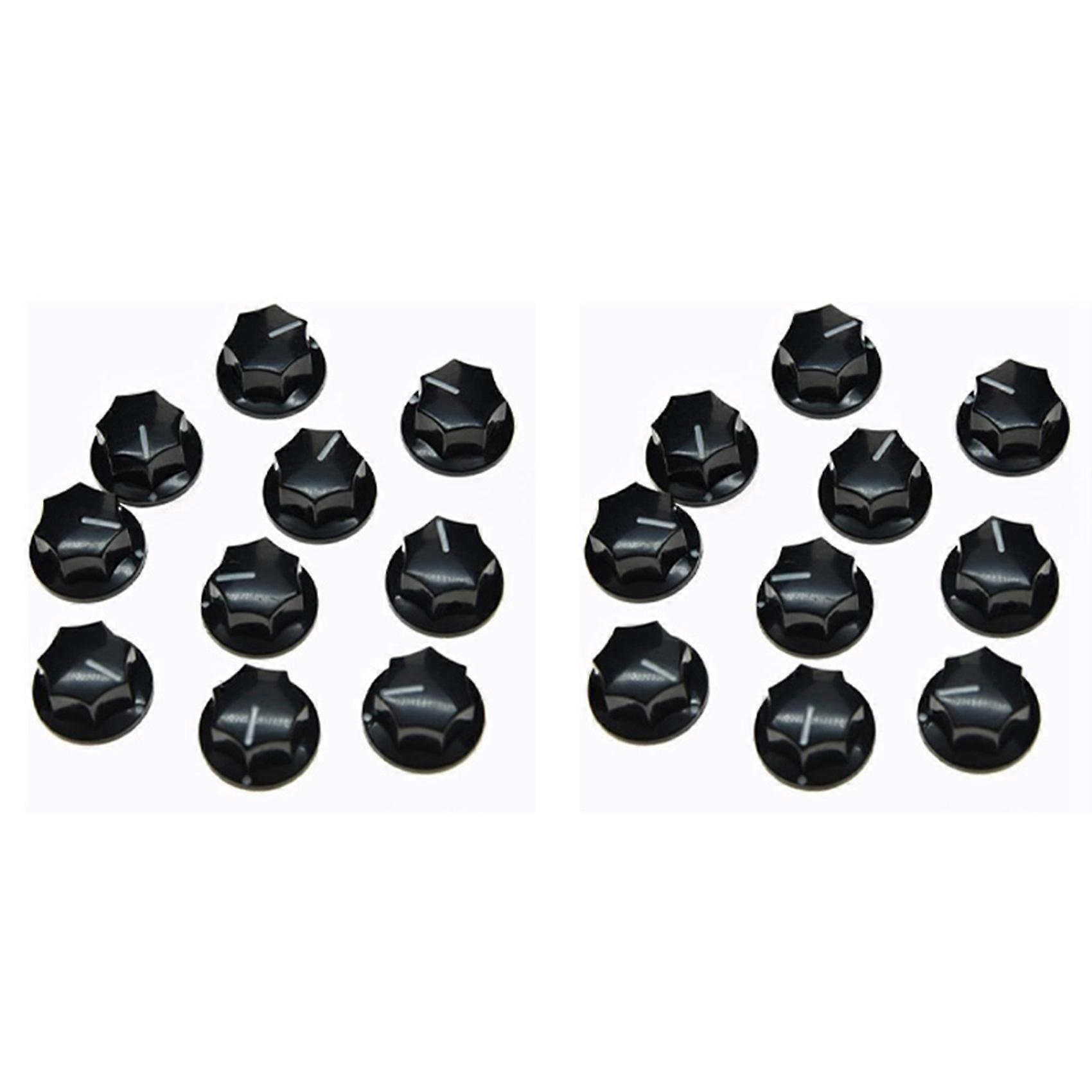 20Pcs Guitar Knobs Amplifier Amp Knob Bass Tone Volume Knobs for Guitarra Brass