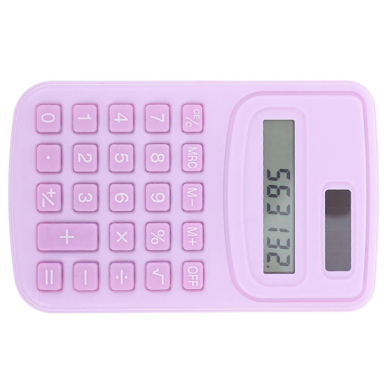 Basic Portable Calculator Purple for Calculating in Office Environment