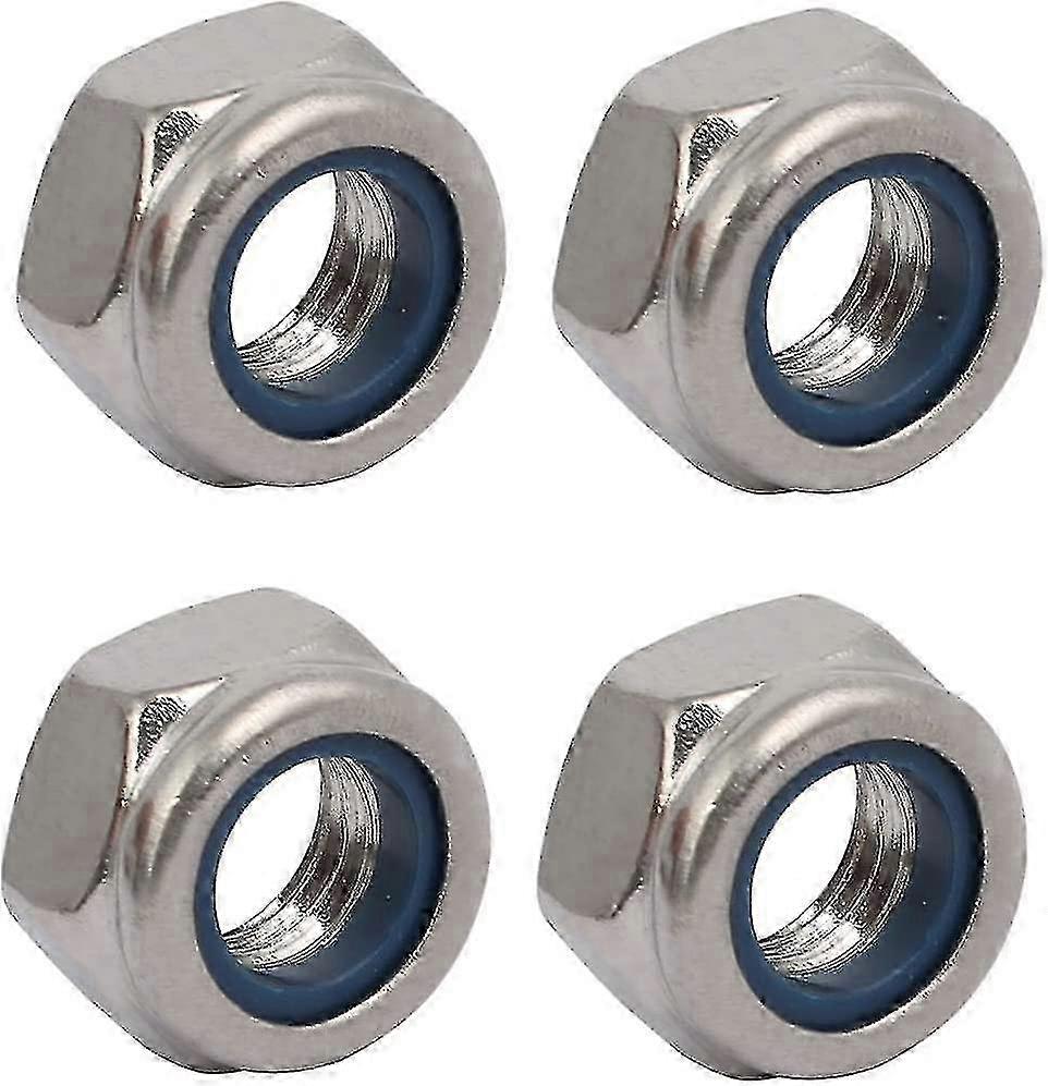 2025 Lock Nut Left Hand Thread M8*1.25mm Metric Thread Silver Galvanized 50pcs