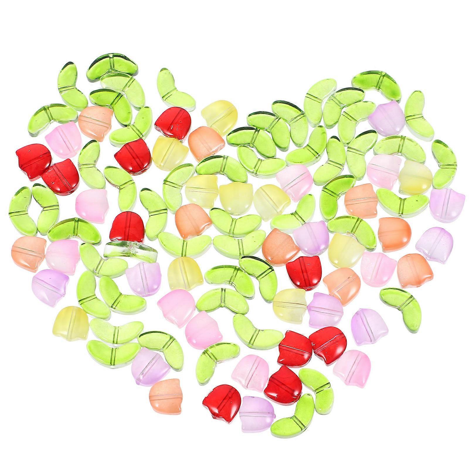 Bracelet DIY Beads Glass Scattered Bracelet Material 100Pcs Handcrafted Multi-Function